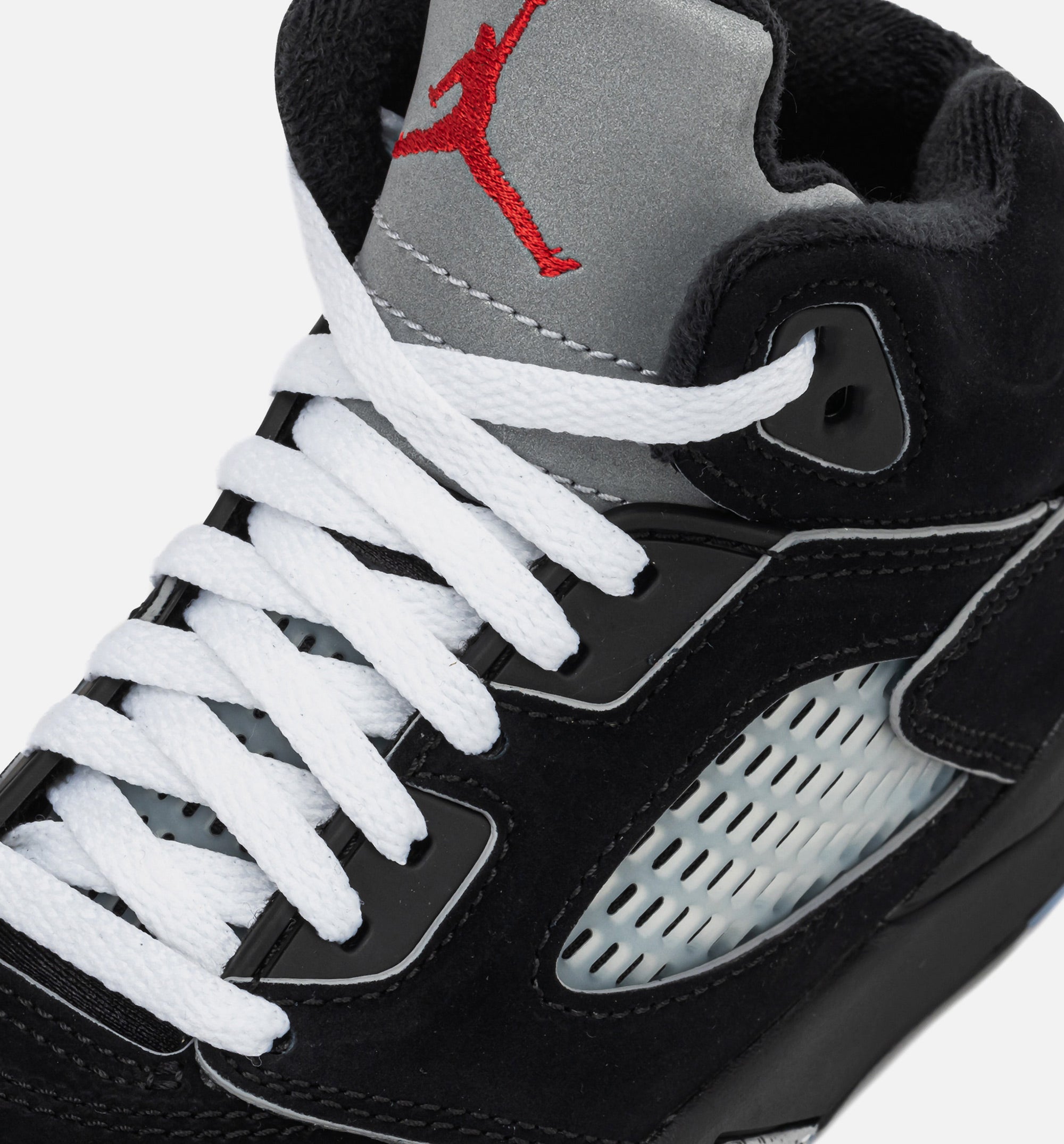 Air Jordan 5 Retro Reimagined Preschool Lifestyle Shoe - Black/White/Metallic Silver/Fire Red、mySite、dreamappss