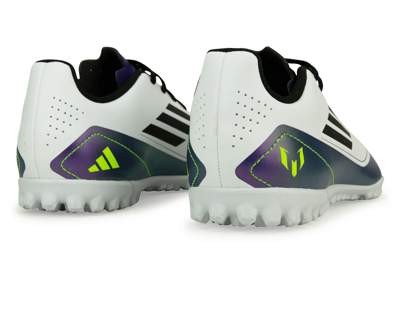 adidas Kids F50 Club Messi TF White/Black/Purple、mySite、bottomscart