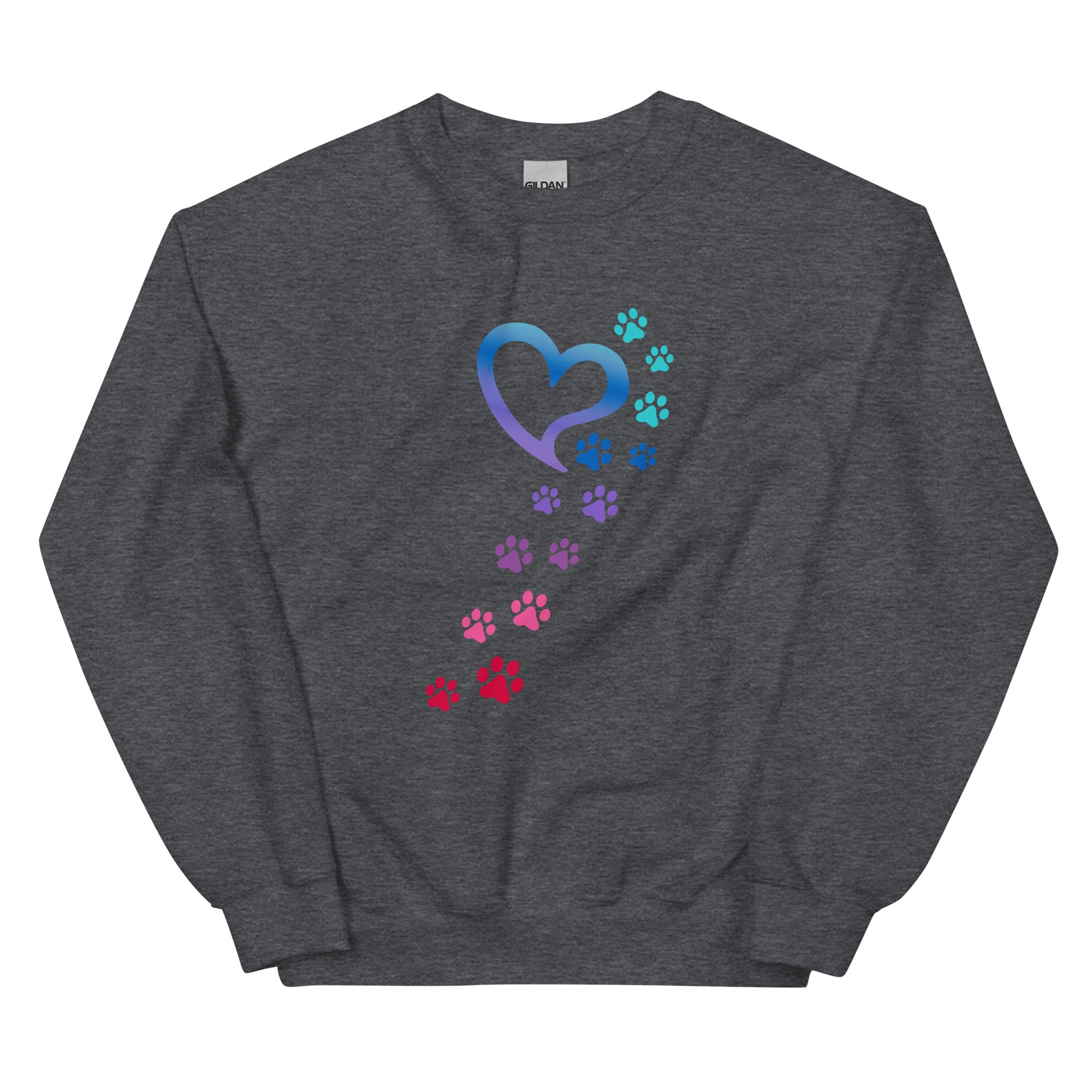 Rainbow Paws To My Heart Crewneck Sweatshirt、mySite、camillekostekn