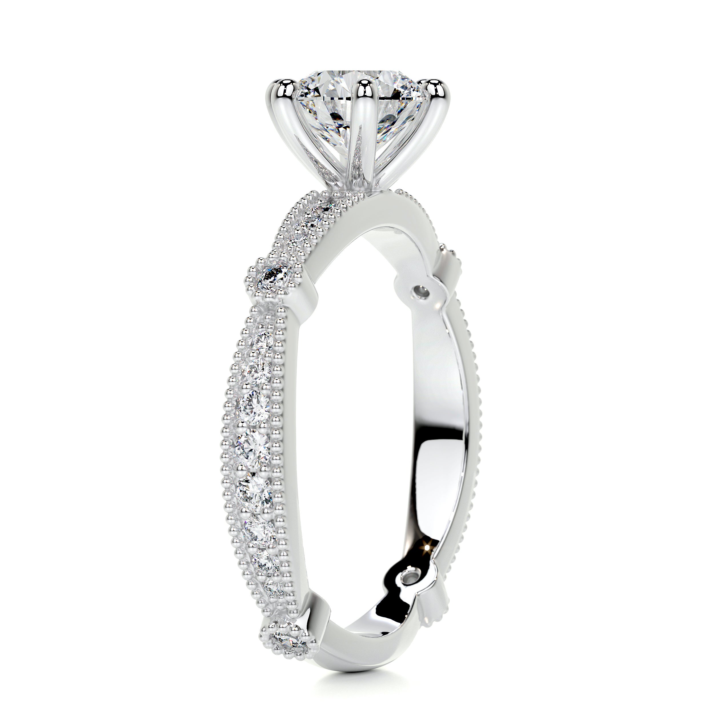 Stacy Moissanite & Diamond Ring -Platinum、mySite、hinf8tx79