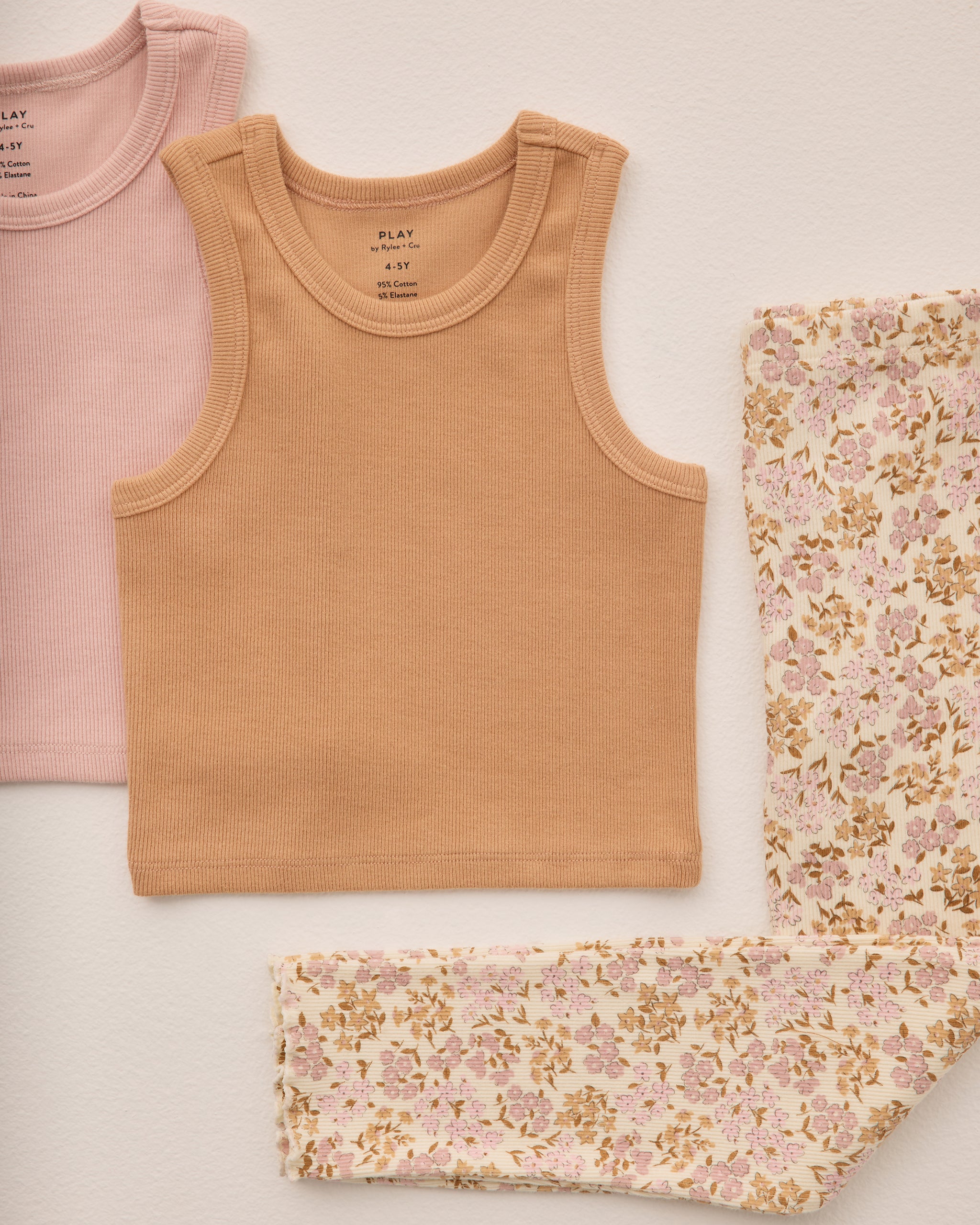  Ribbed Tank Set || Pink, Grapefruit、mySite、layawaytickets