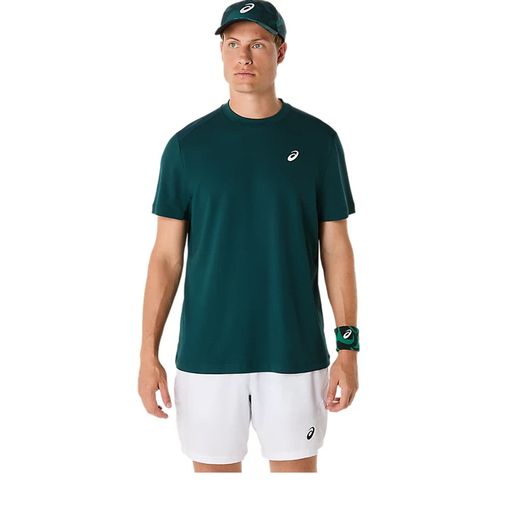Asics Men's Court Short Sleeve Tee - Saxon Green