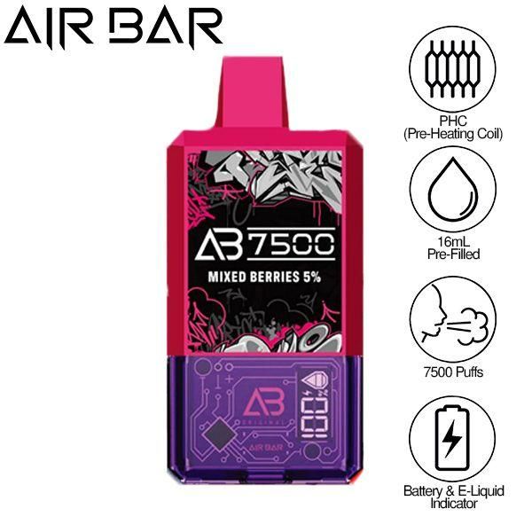 Air Bar AB7500 Puffs 16mL Disposable Vape 10 Pack、mySite、zt4zffjzw