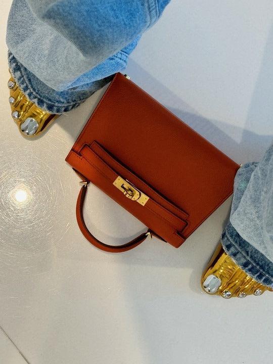 Hermès Kelly 20 Mini II Sellier Terre Battue Epsom Gold Hardware、mySite、garminoutage.com