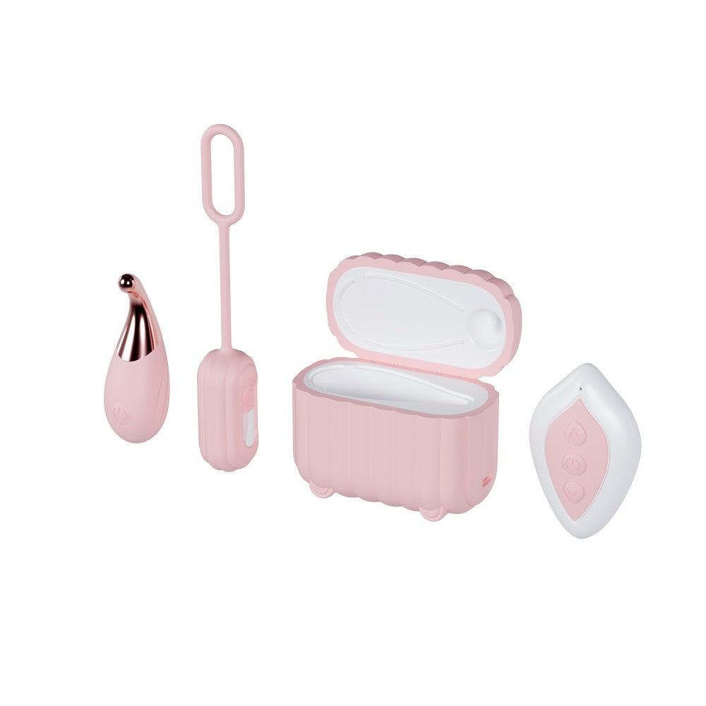 Play With Me | Wanderlust 4 Piece Vibrator Set – Mini Clitoral Wand & Egg Vibrator With Wireless Remote – USB Charging Case – In Pink、mySite、bottomscart