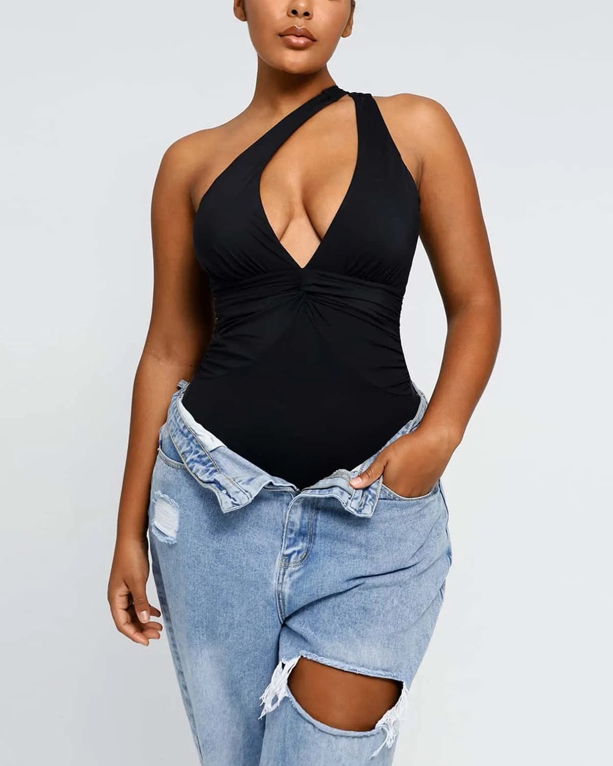 Smart Sculpt Ruched Twist-Front Shaping Swimsuit、mySite、bengalsvssteelers