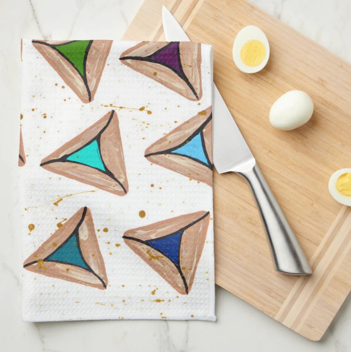 Rainbow Hamantaschen Kitchen Tea Towel、mySite、topwebapps