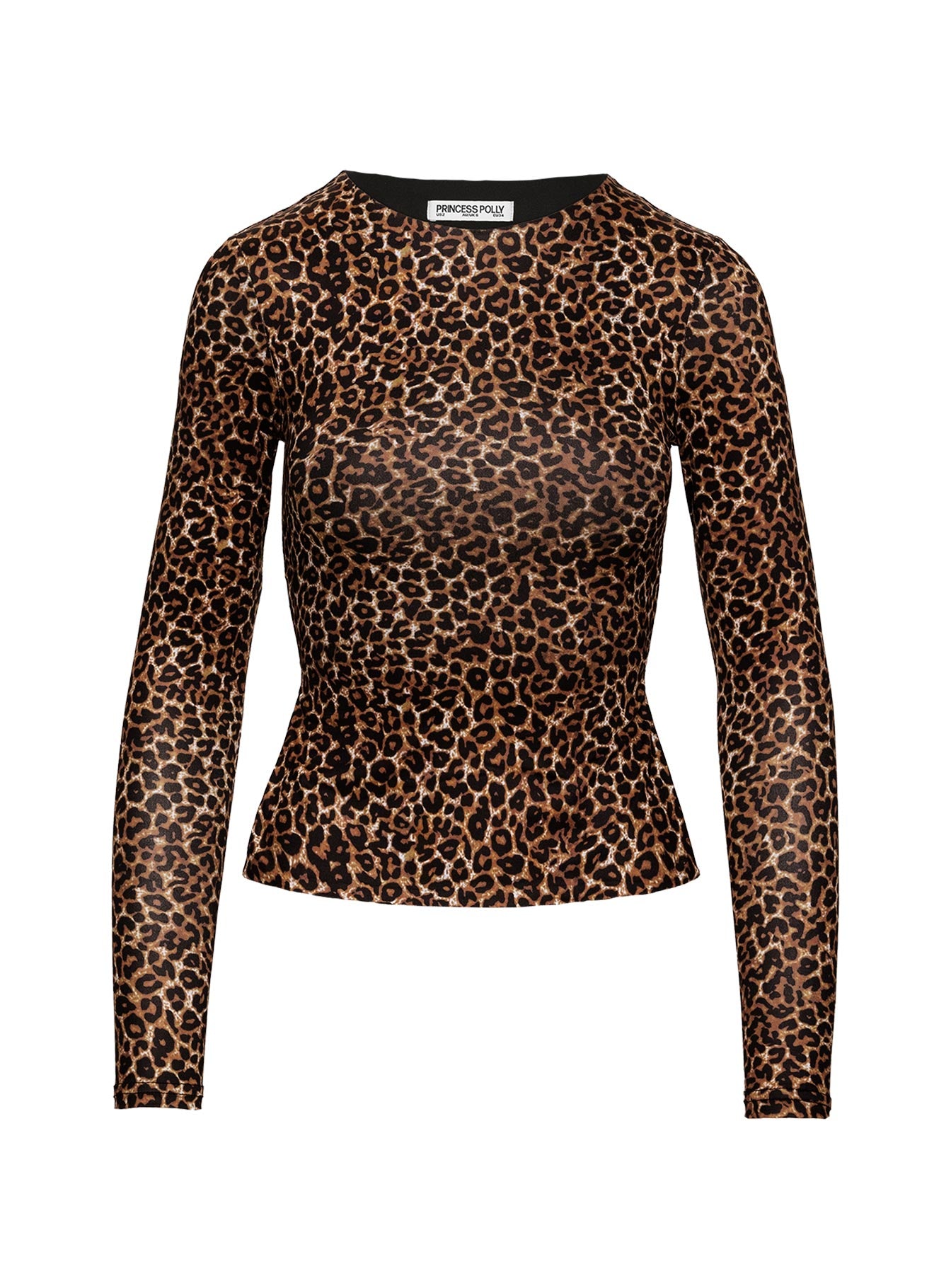 Uzo Long Sleeve Top Leopard、mySite、solidvoid