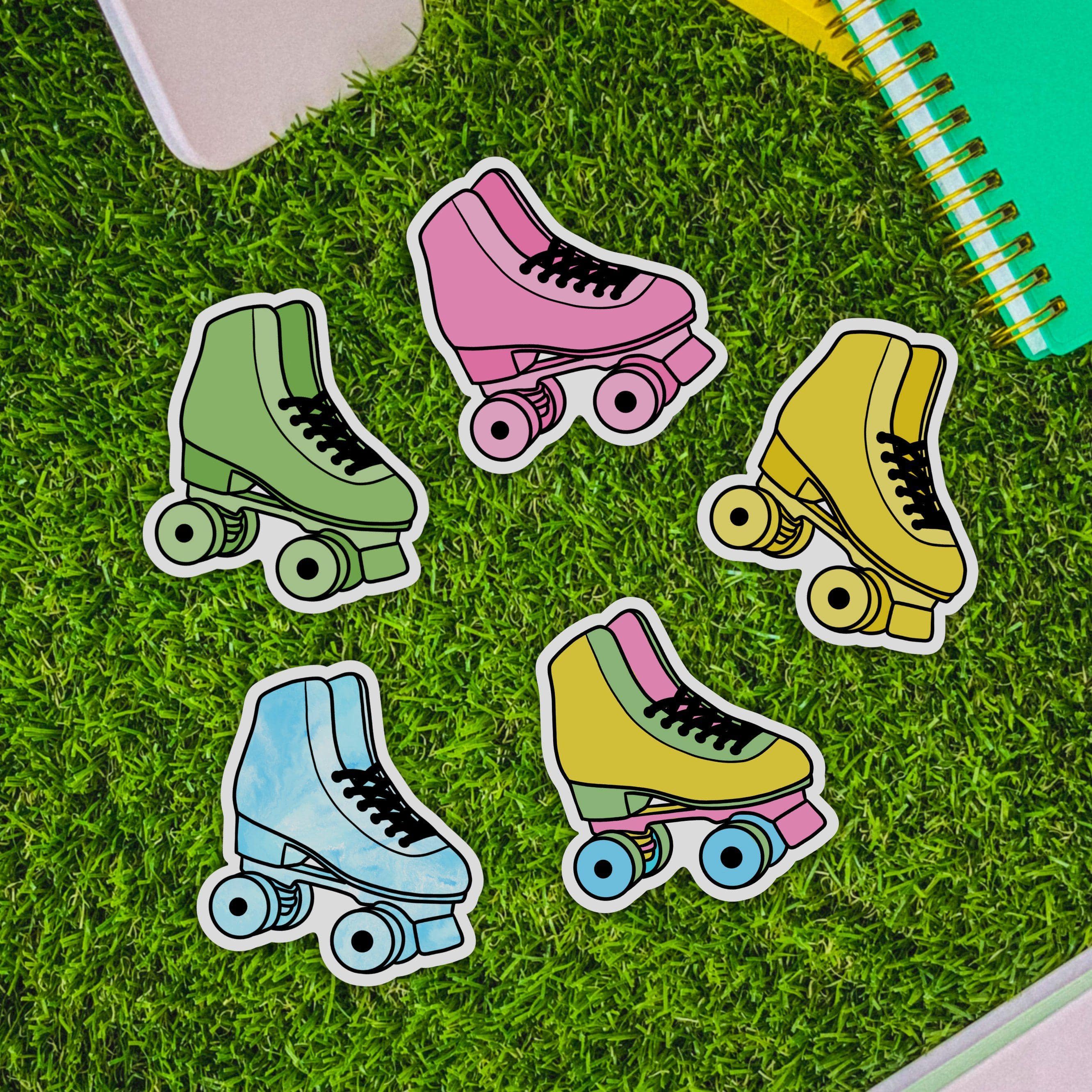  Roller Skate Aesthetic Sticker 5 Pack、mySite、elrpsem3k