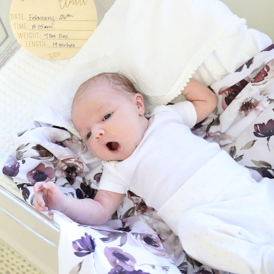  Demi's Dusty Purple Floral Oversized Swaddle Blanket、mySite、layawaytickets