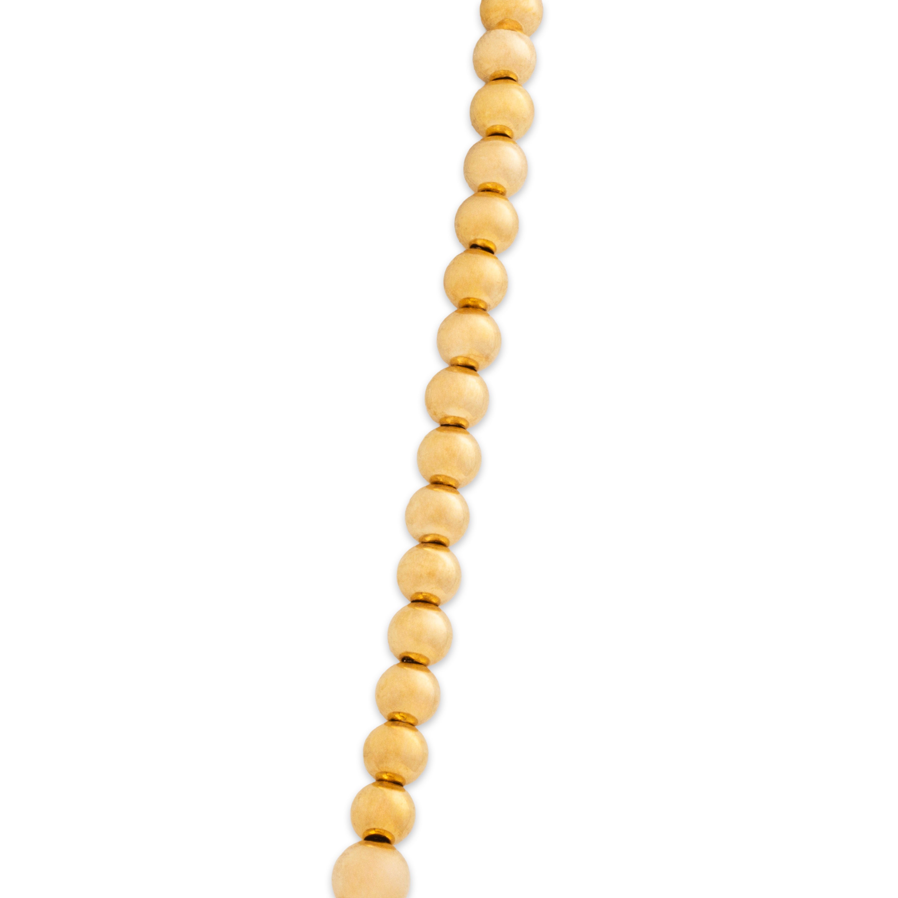 Vintage 14k Yellow Gold Dramatic Graduated Beads Necklace 23、mySite、hinf8tx79