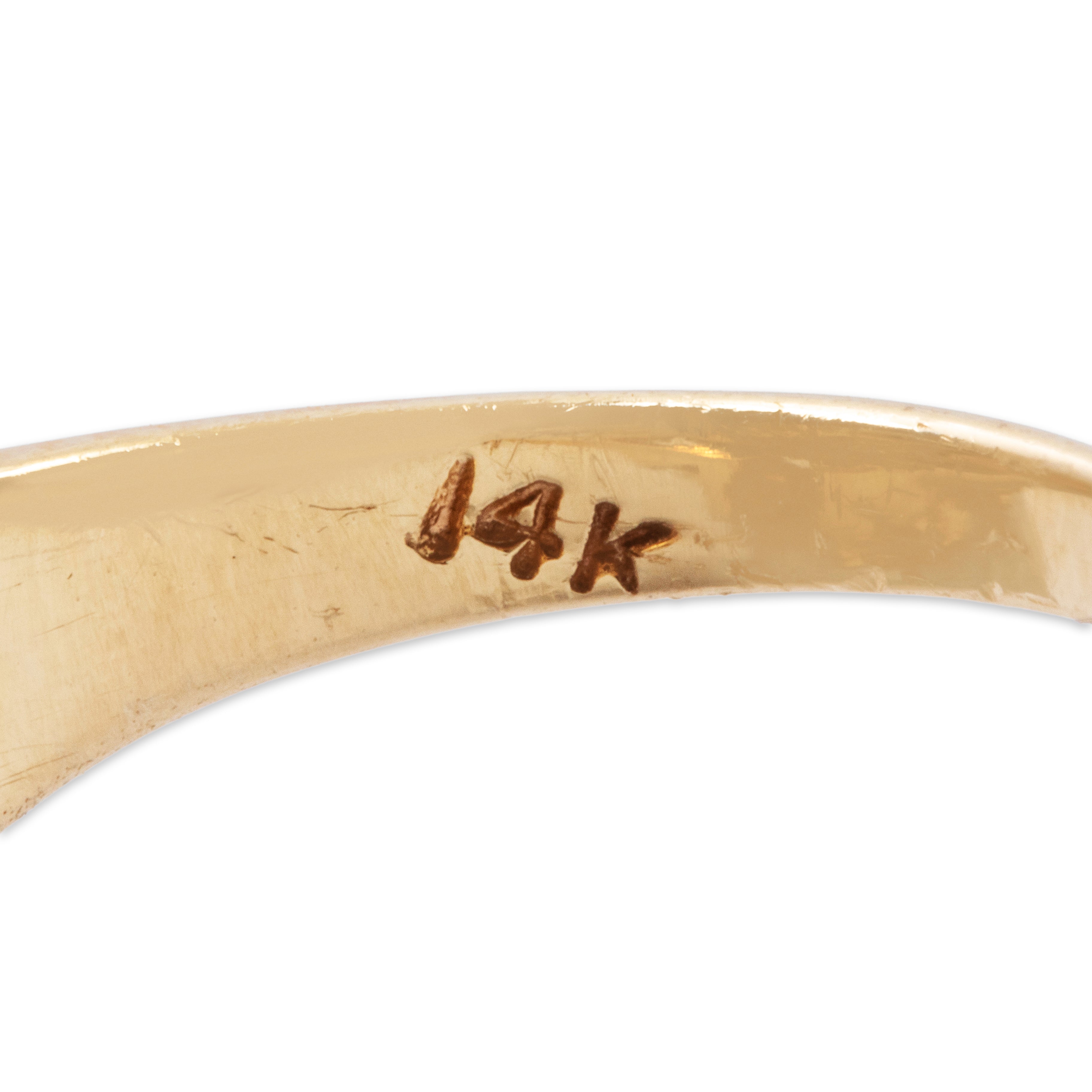 Vintage Heavy 14k Yellow Gold Pearl Emerald Lustrous Cocktail Ring 4.50、mySite、hinf8tx79