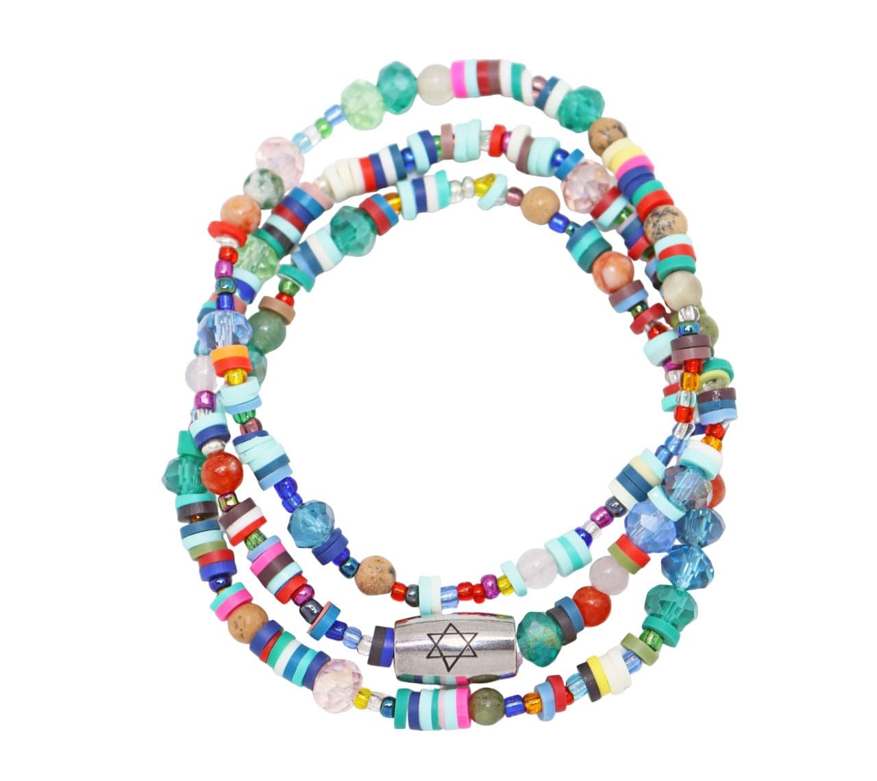 Star of David Beaded Friendship Bracelets - (Set of 3)、mySite、topwebapps