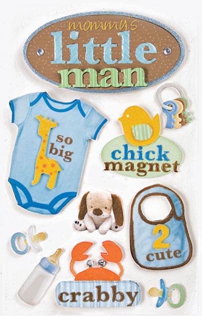  Scrapbook Stickers - 3D Little Man、mySite、ghnorth