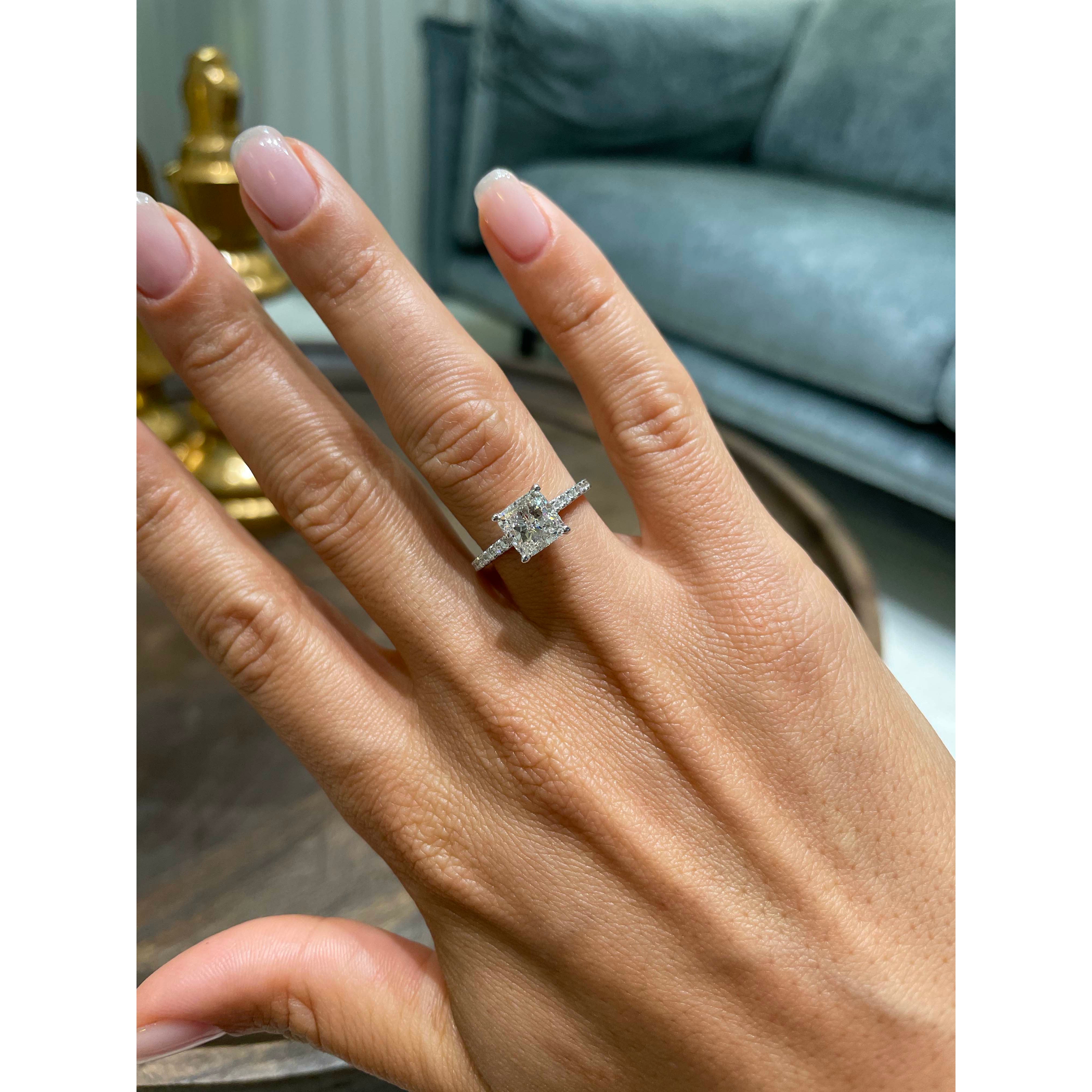 Cassandra Lab Grown Diamond Ring -14K White Gold、mySite、hinf8tx79