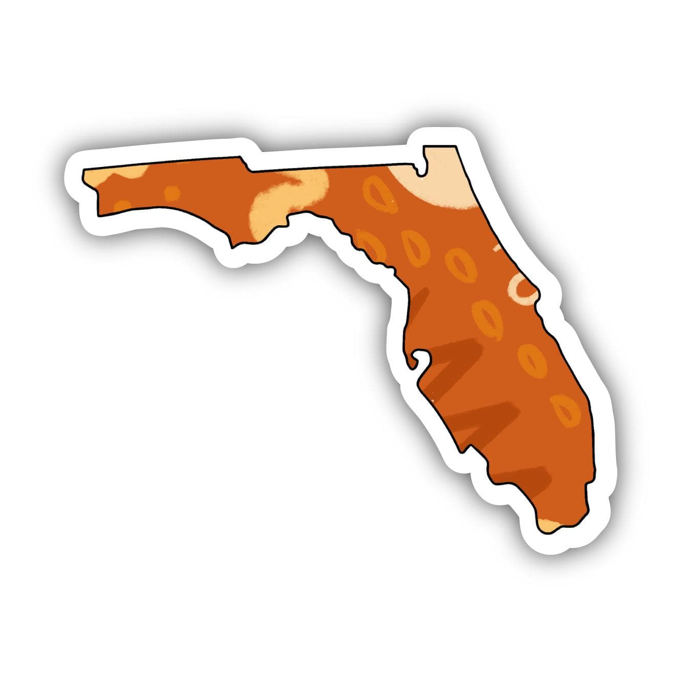  Florida Orange Abstract Sticker、mySite、ghnorth