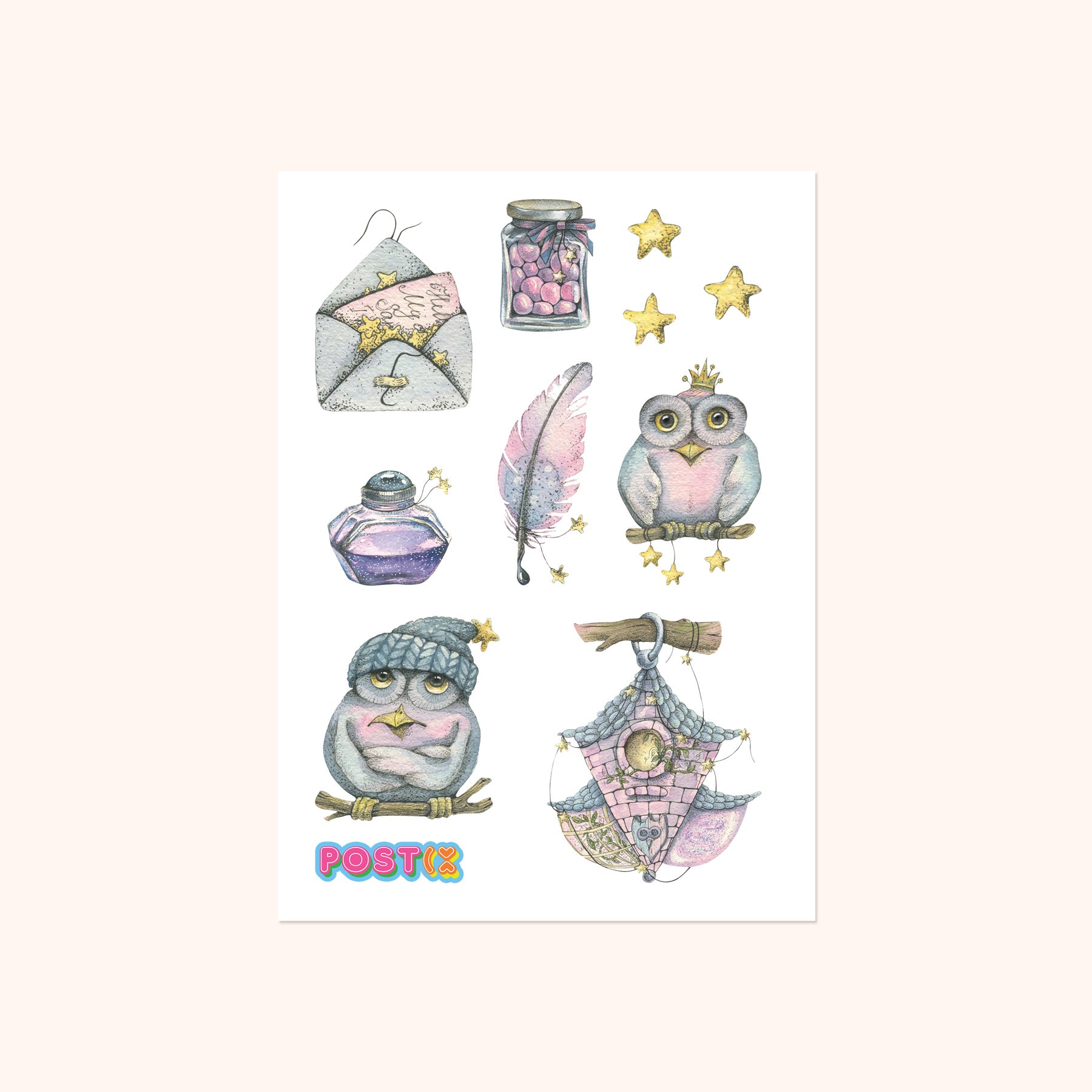  Penpowls A6 Washi Sticker Sheet、mySite、ghnorth
