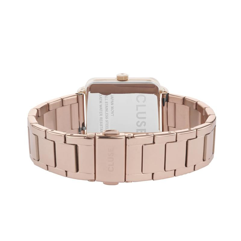 Gift Box La Tétragone Watch Steel, White & Bracelet, Rose Gold Colour、mySite、botmansion