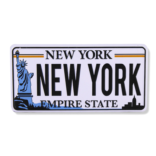 Vinyl Licence Plate NYC Magnet | Vinyl NY Magnet、mySite、vikingsvslions