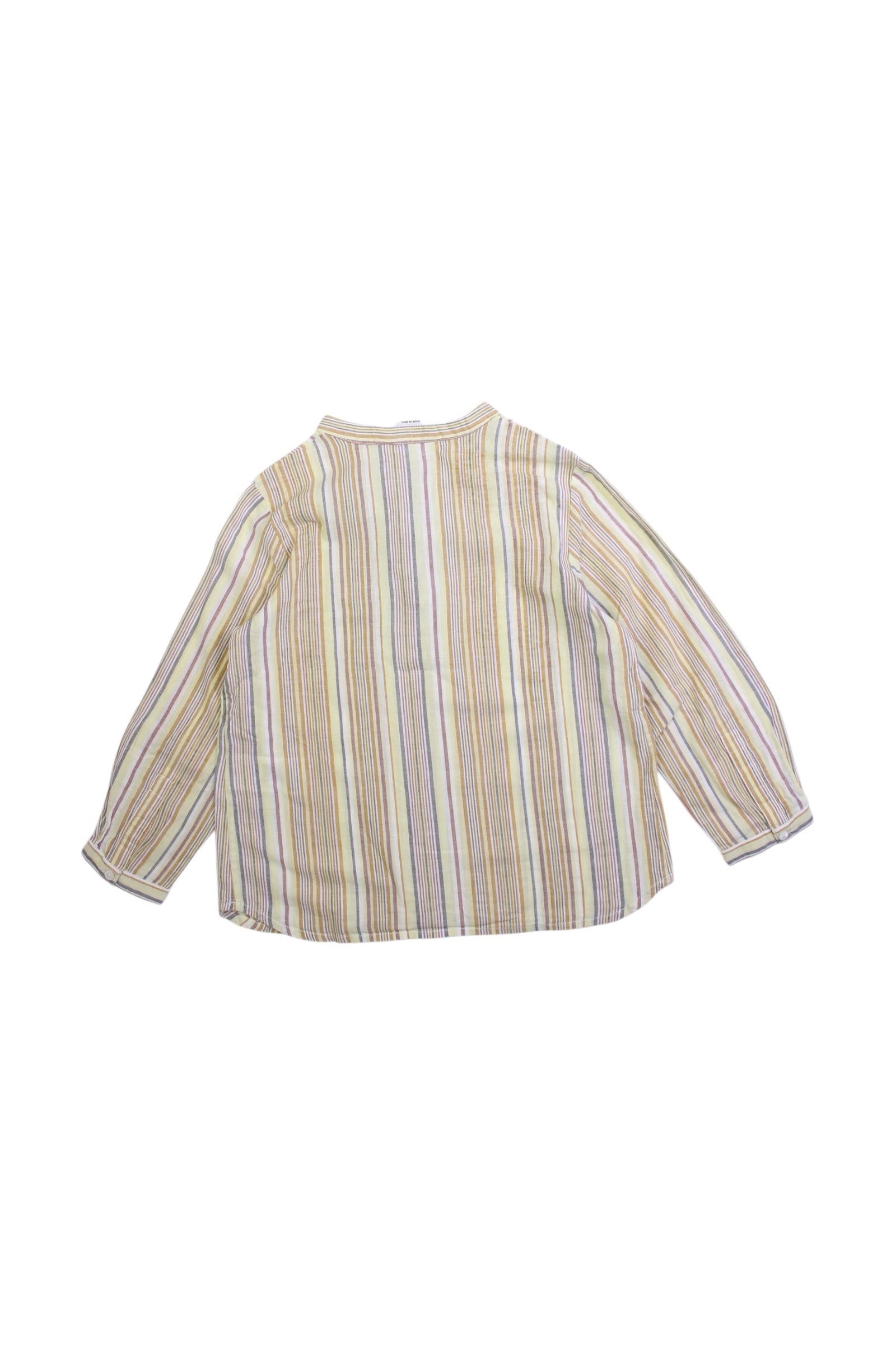 Bonpoint Striped Long Sleeve Shirt - Size 4T、mySite、g9winljtr