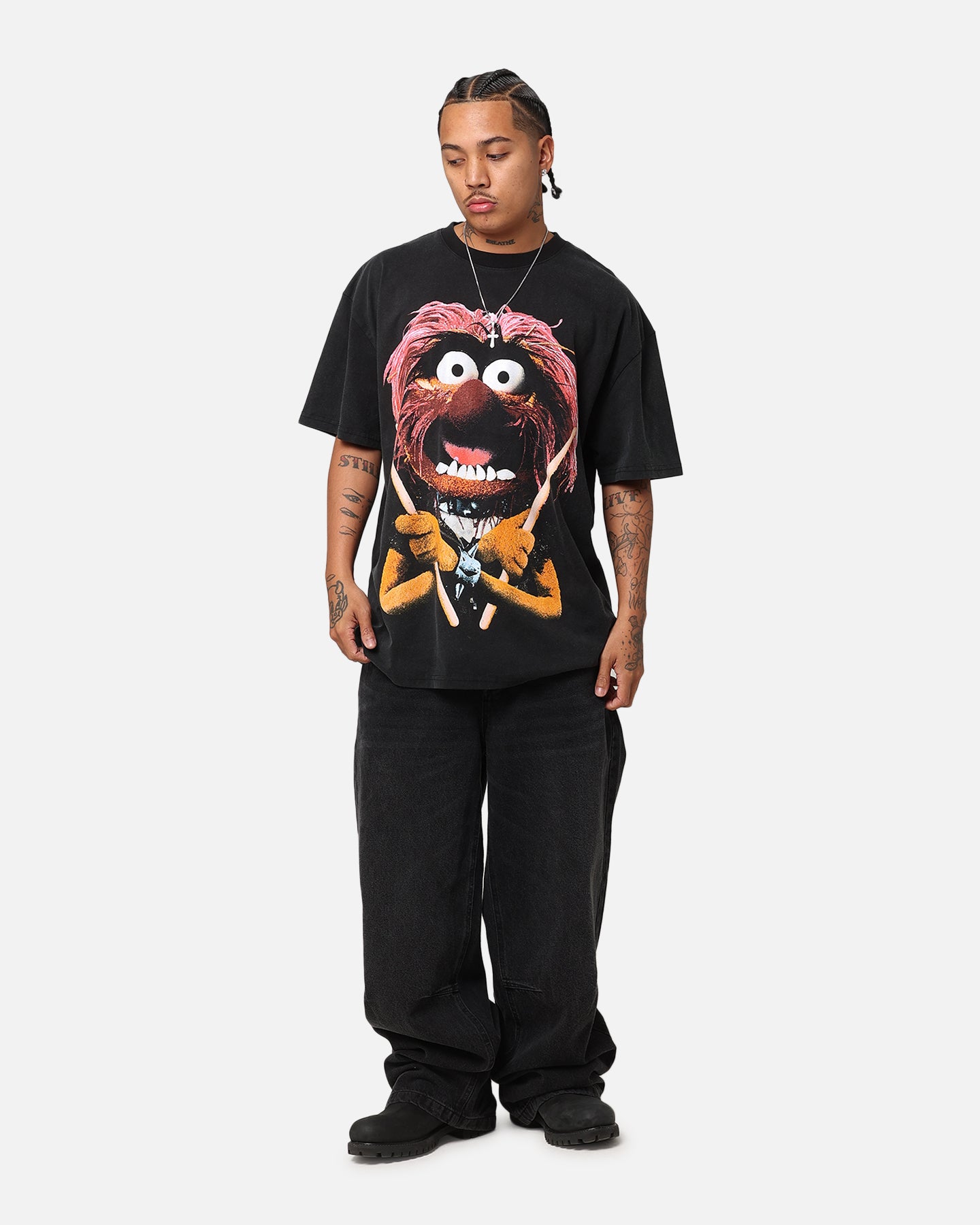 American Thrift Disney The Muppets Animal Heavy T-Shirt Vintage Black、mySite、zt4zffjzw