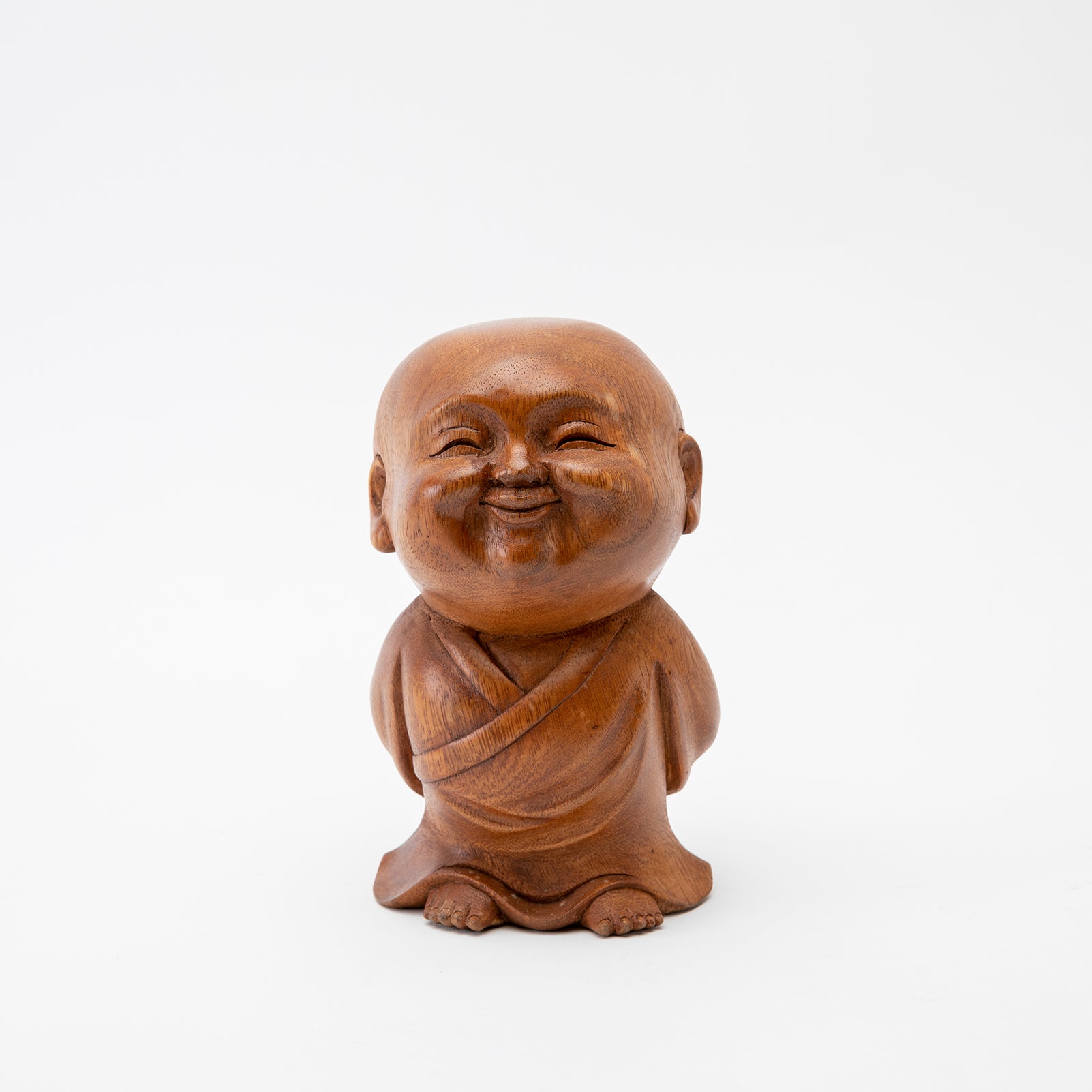 Wooden Happy Monk Statue、mySite、topwebapps