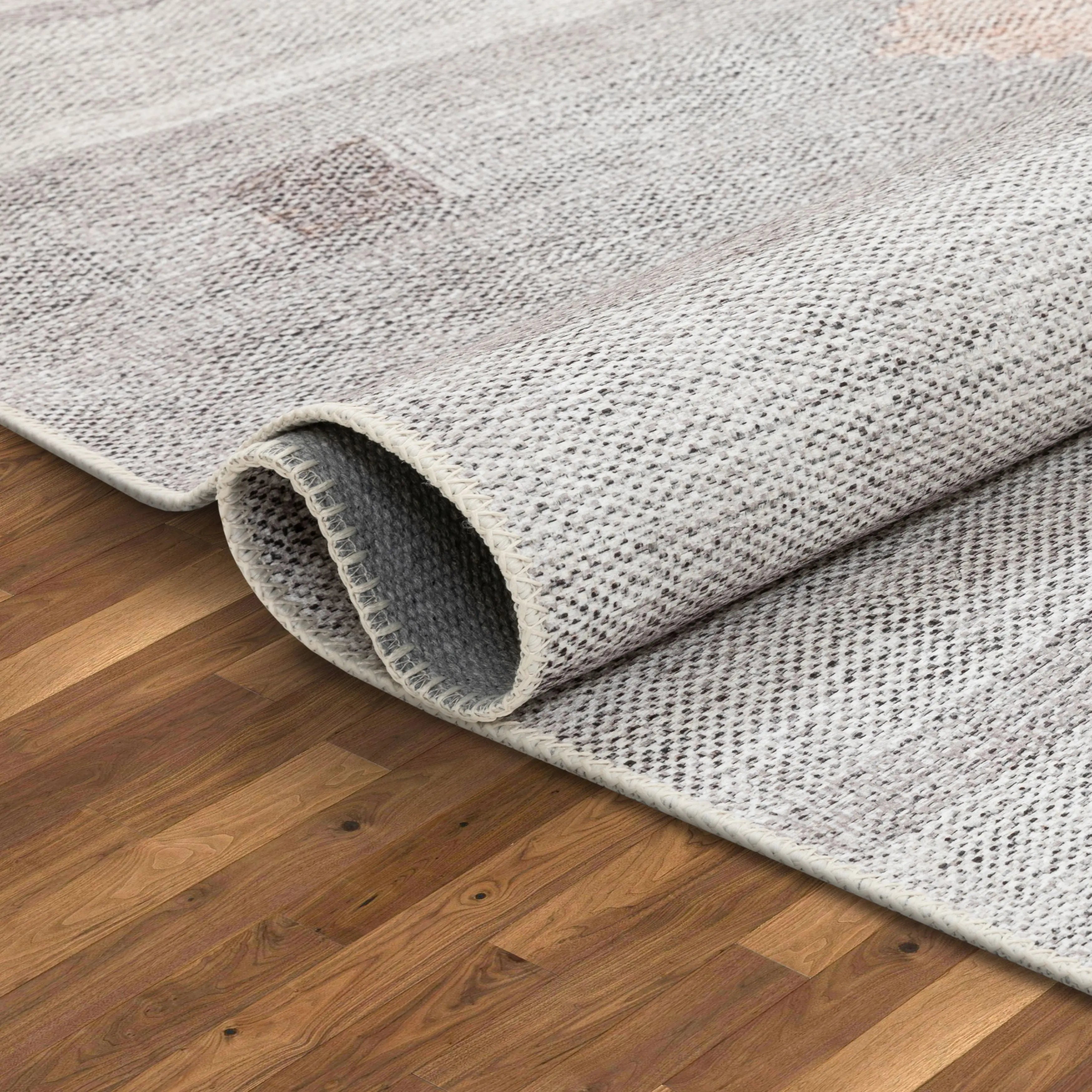 Argonne Machine Washable Vintage Southwestern Diamond Pattern Grey Flat-Weave Distressed Rug、mySite、gigharbornorthrealestate