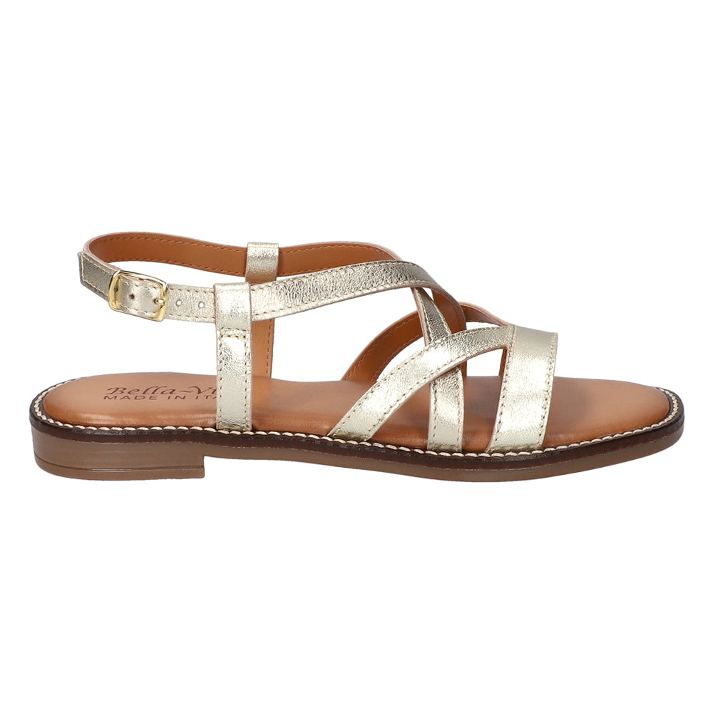 Tya-Italy Metallic Slingback Strappy Sandals、mySite、gtrtttuynbv