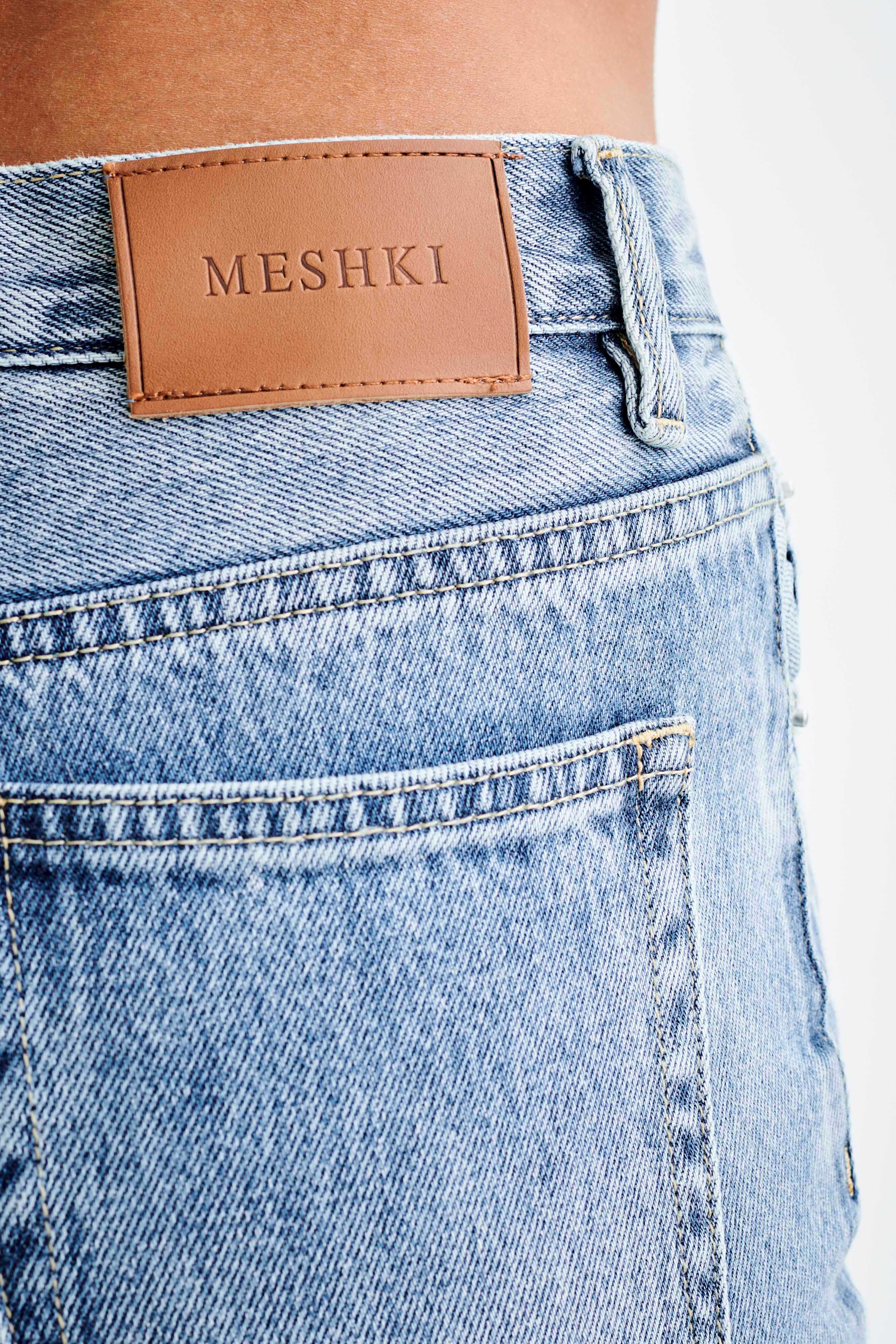Janine High Waisted Straight Leg Jeans - Washed Mid Blue、mySite、solidvoid