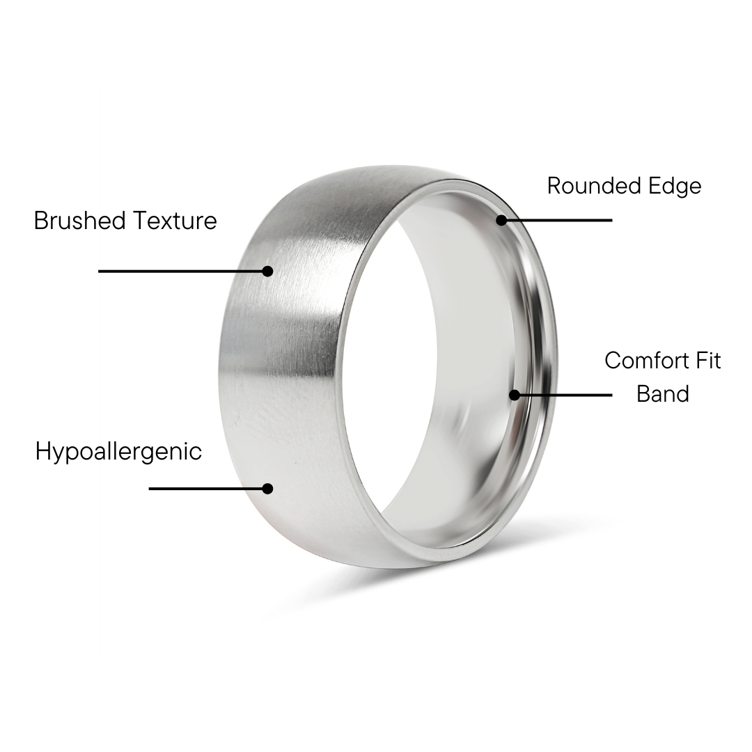 Stainless Steel Brushed Rounded Blank Ring / CFR2116、mySite、dreamappss