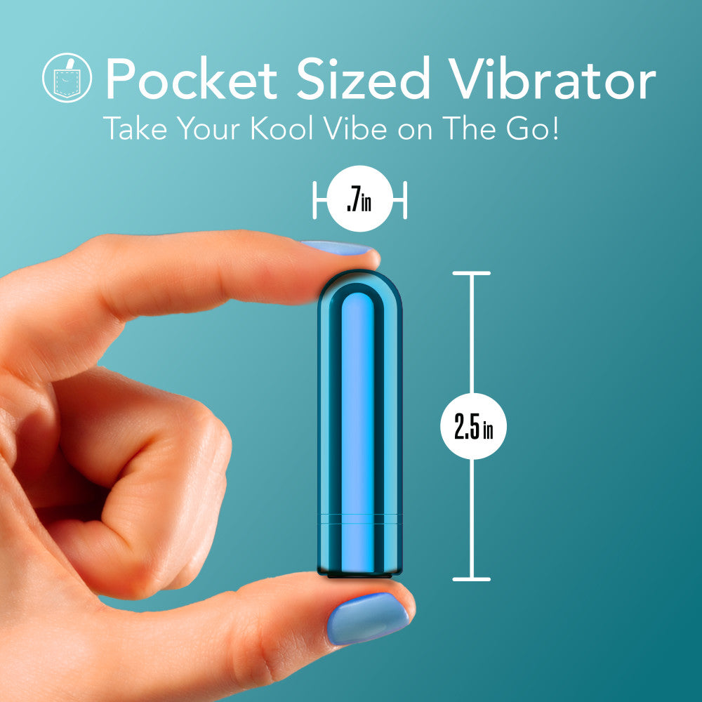Kool Vibes By Blush® | Discreet & Travel-Friendly Mini Bullet Vibrator - 10 Vibration Modes Clitoral Stimulator - Blueberry、mySite、bottomscart