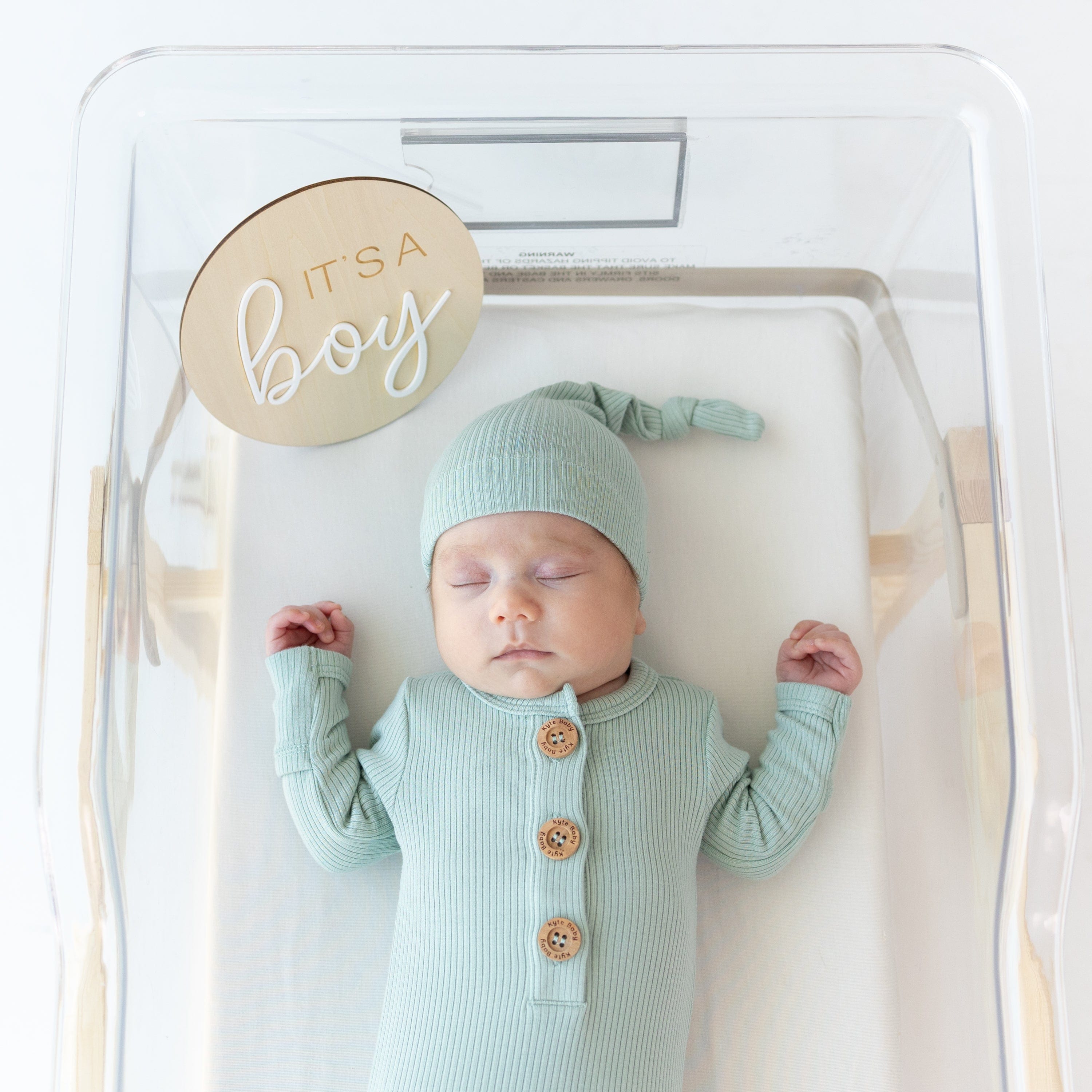  Ribbed Knotted Gown with Hat Set in Sage、mySite、layawaytickets