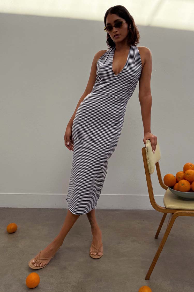 Gingham Halterneck Dress、mySite、solidvoid