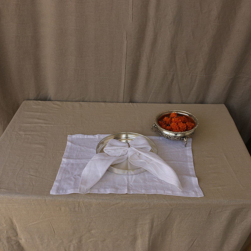 Pure Linen Table Mats | Set of 2 | White、mySite、camillekostekn