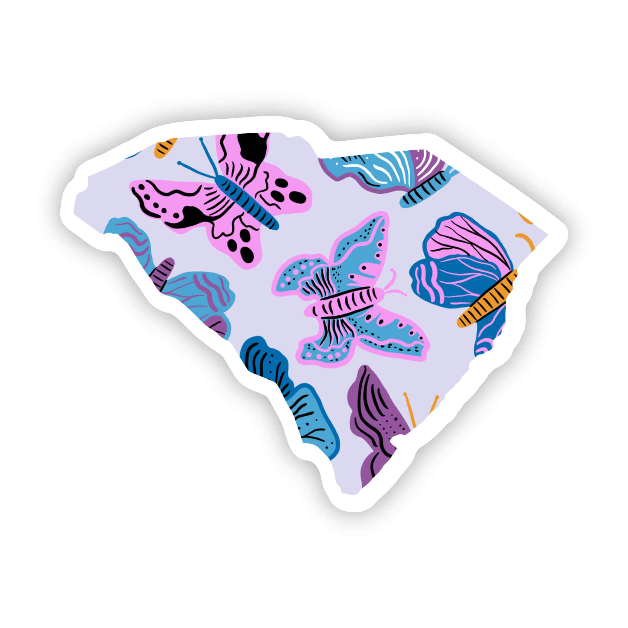  South Carolina Sticker - Moth & Butterfly、mySite、ghnorth