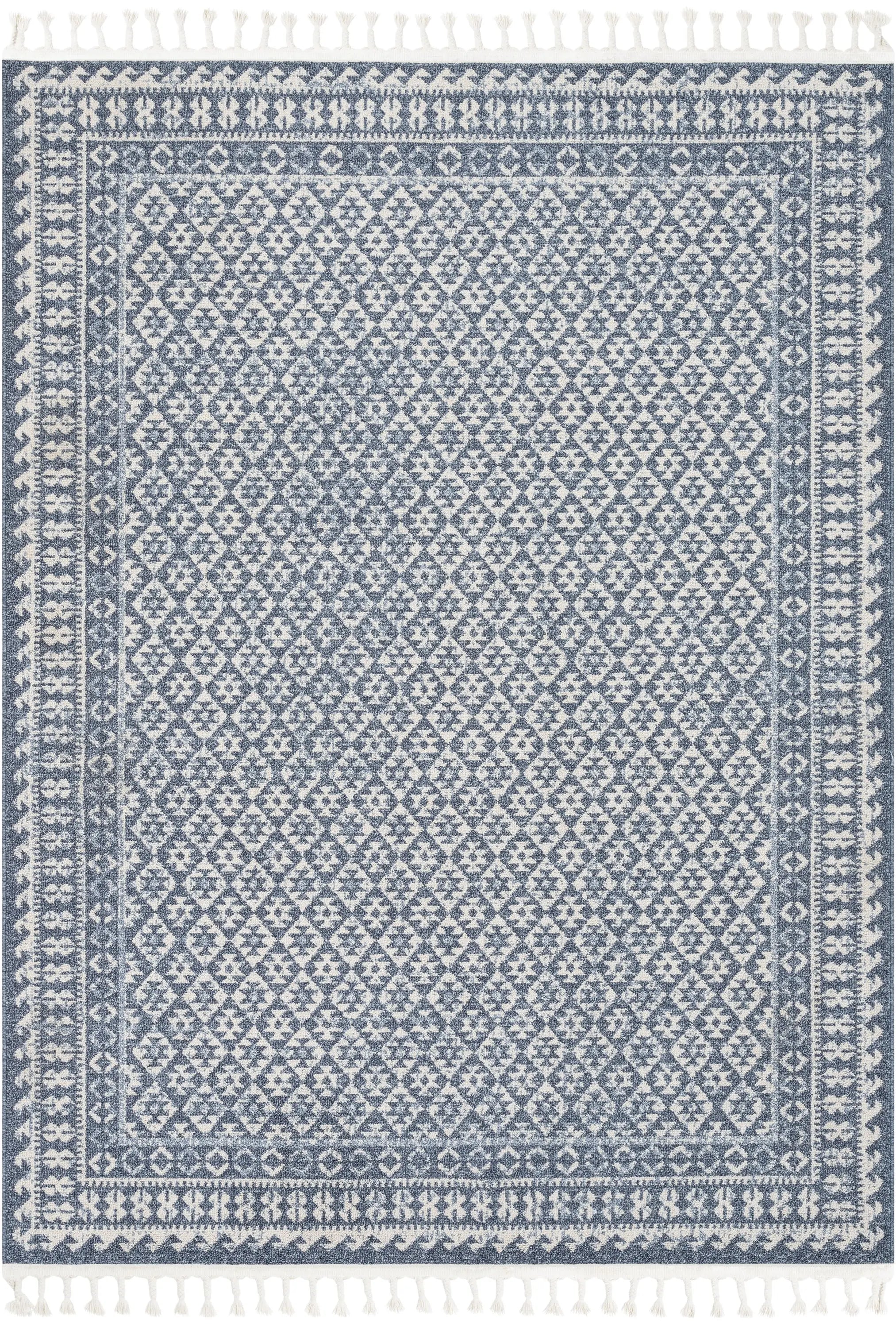 Callista Tribal Trellis Pattern Blue Kilim-Style Rug、mySite、gigharbornorthrealestate
