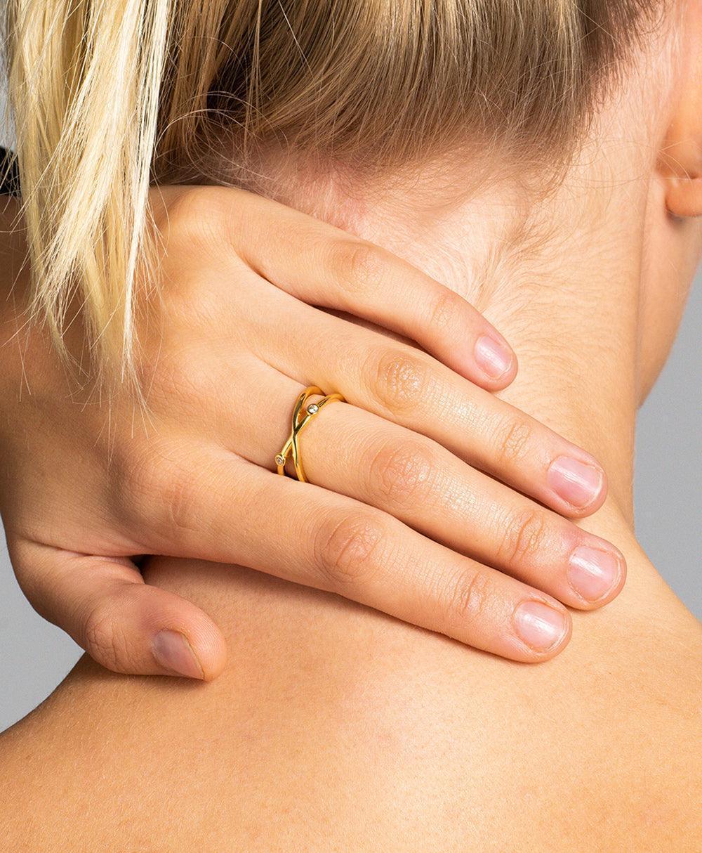 Isla Ring White 18ct Gold Plated、mySite、botmansion