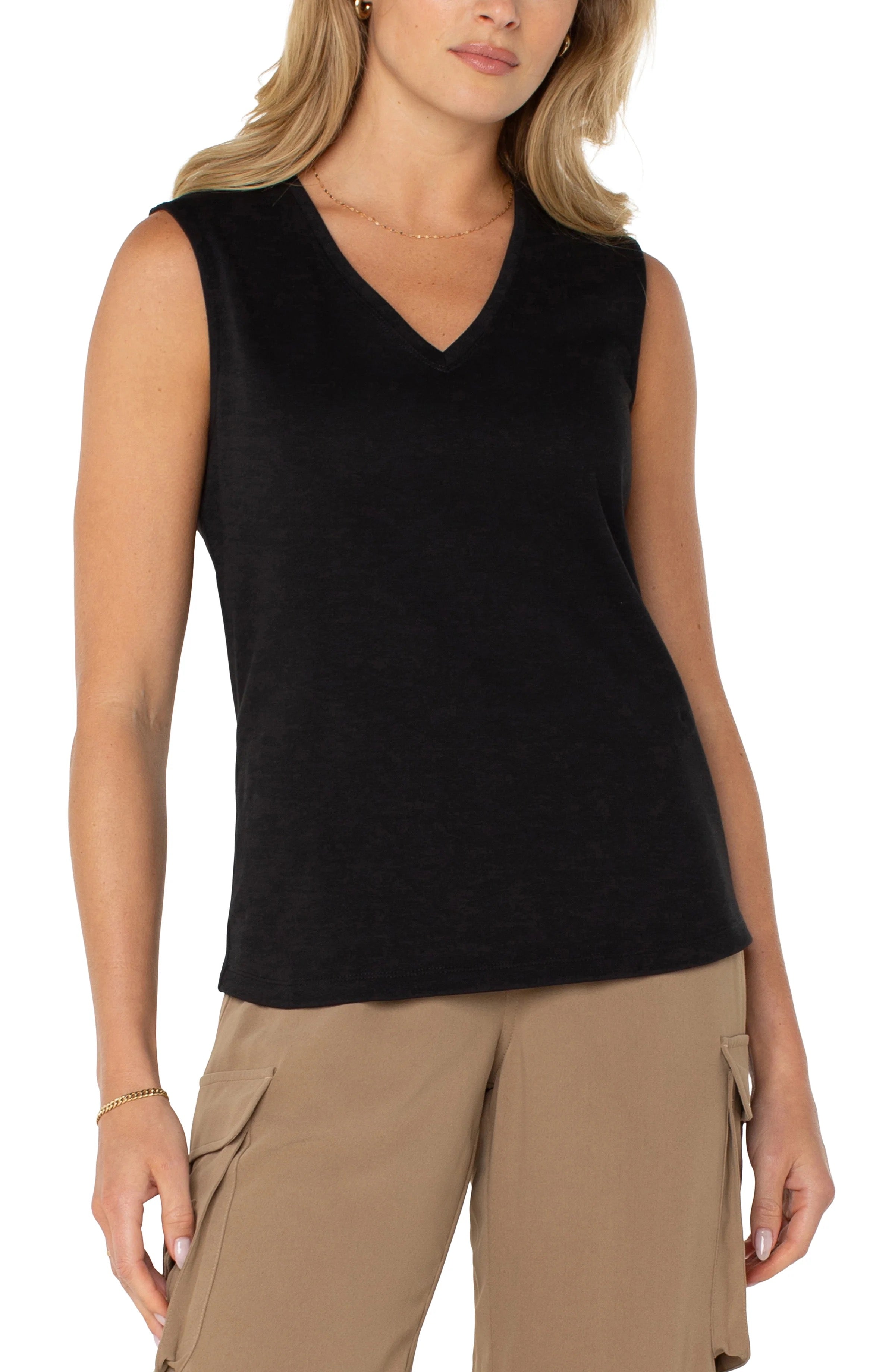 Liverpool SleevelessV Neck Knit Top、mySite、garagedoors4me