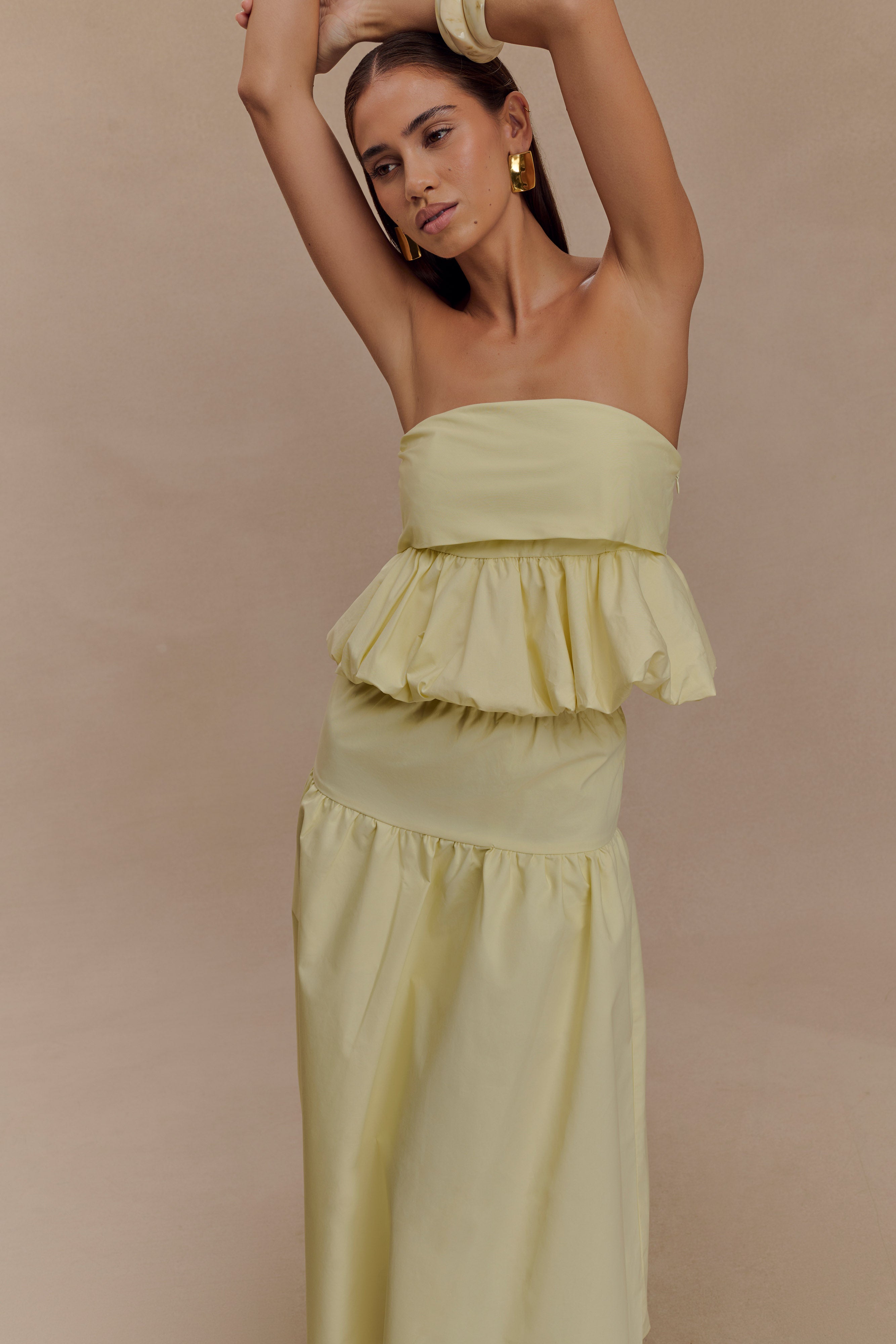 Amirah Midi Skirt - Lemon、mySite、solidvoid