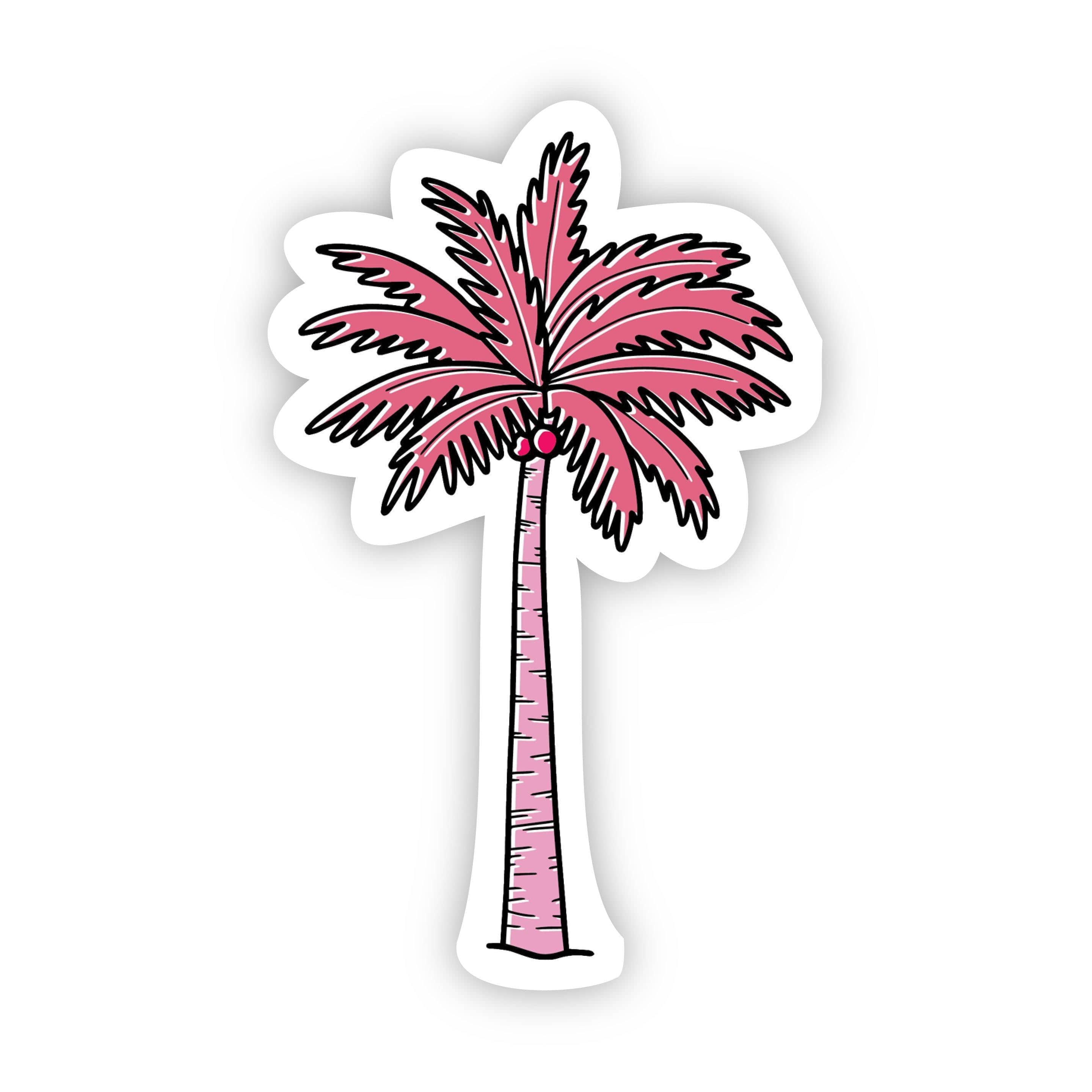  Palm Tree Pink Aesthetic Sticker、mySite、elrpsem3k