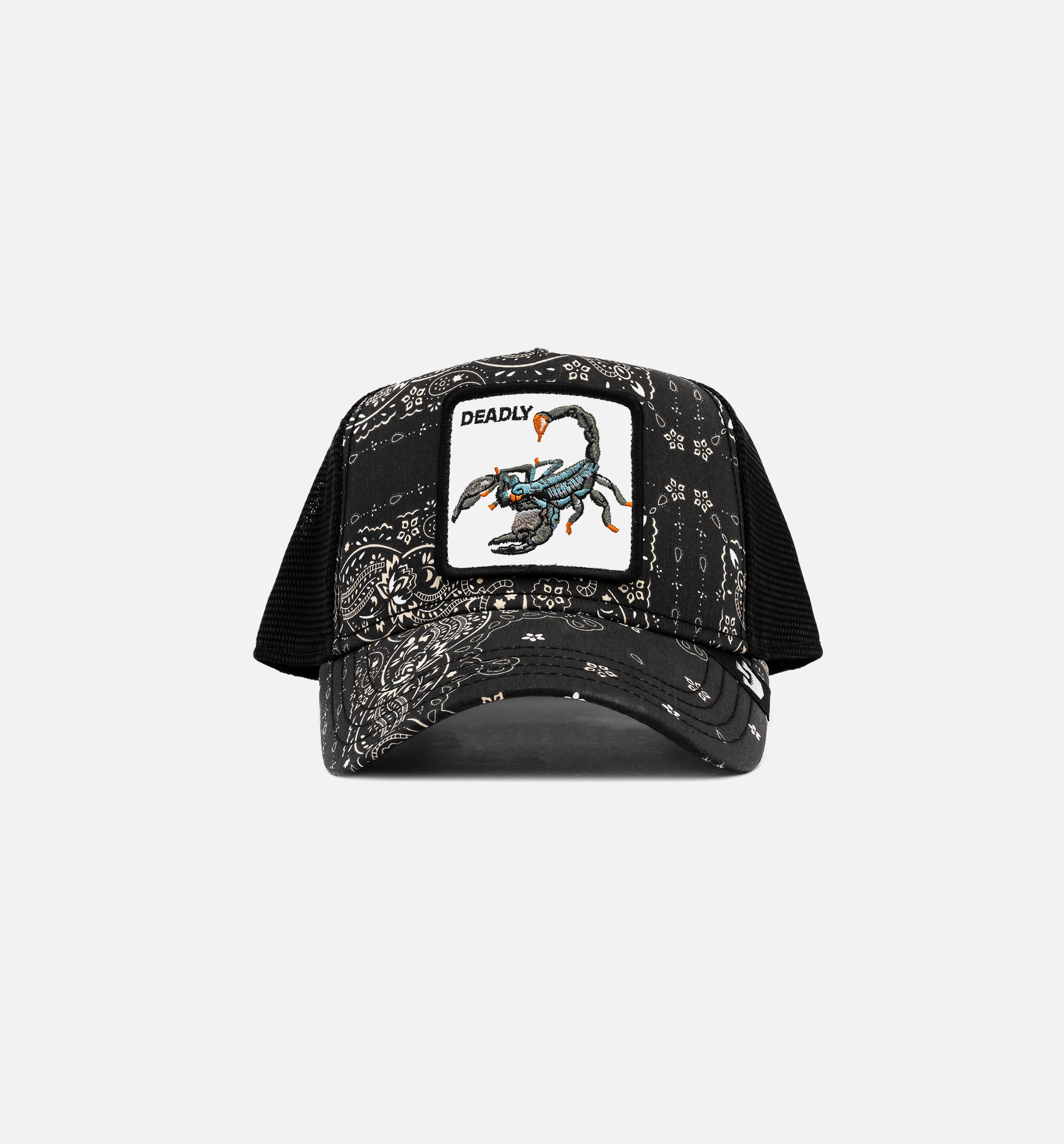 Diamonds and Pearls Paisley Trucker Mens Hat - Black/Beige、mySite、dreamappss