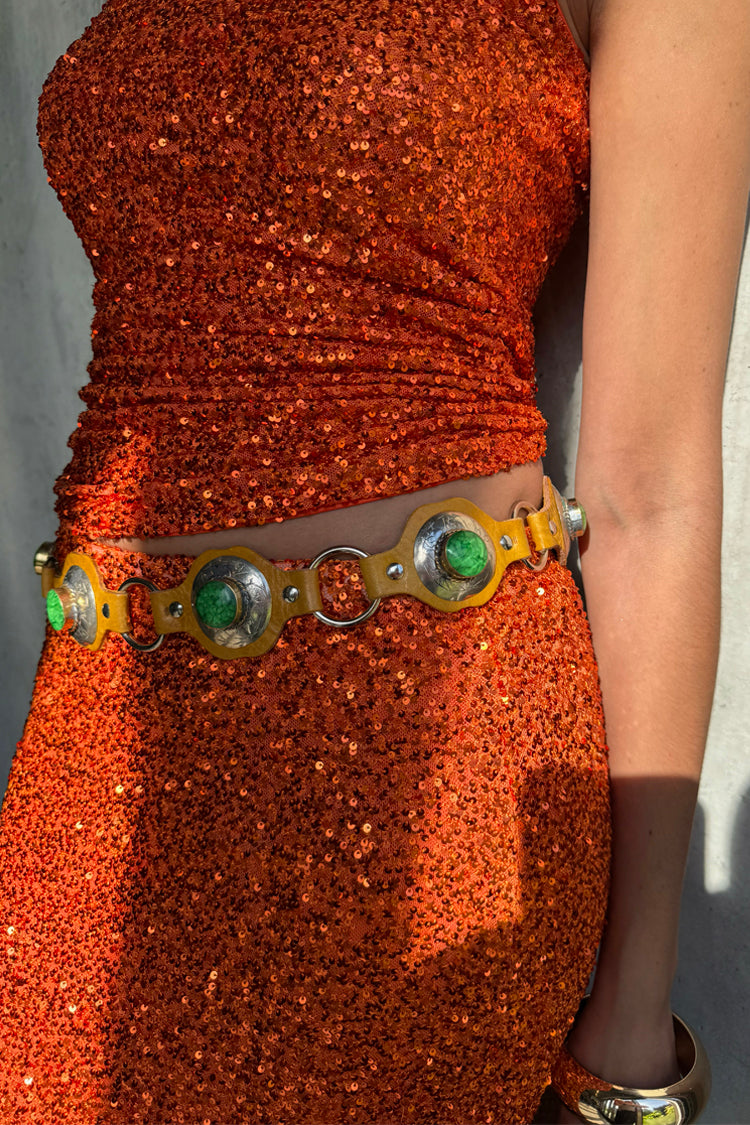 Orange Sequin Dorris Skirt、mySite、solidvoid