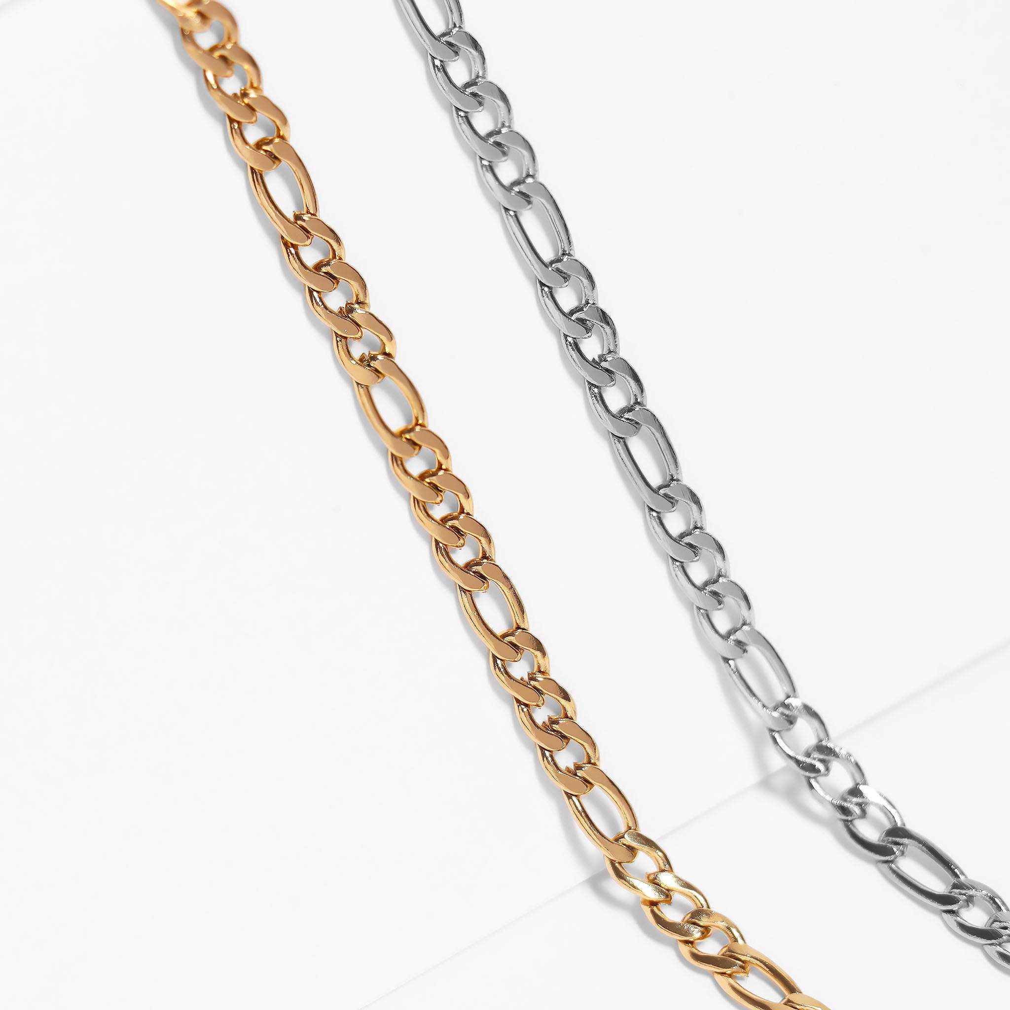 Stainless Steel Figaro Chain Necklace / CHN9500、mySite、dreamappss