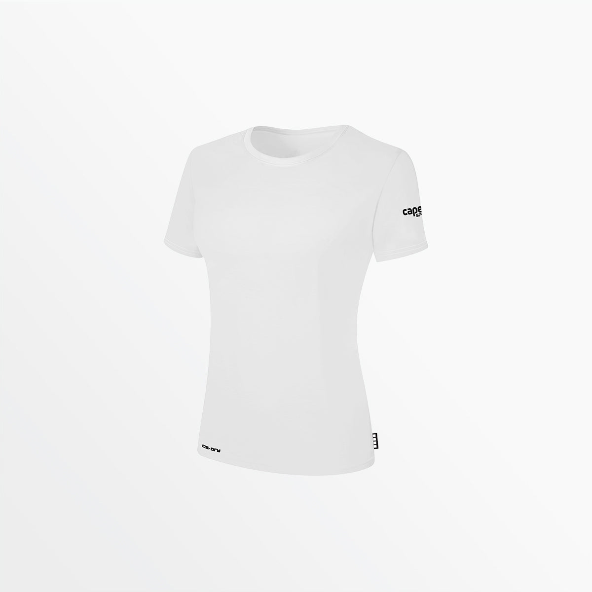 WOMEN'S CS-DRY TEE WITH SLEEVE LOGO、mySite、neckold