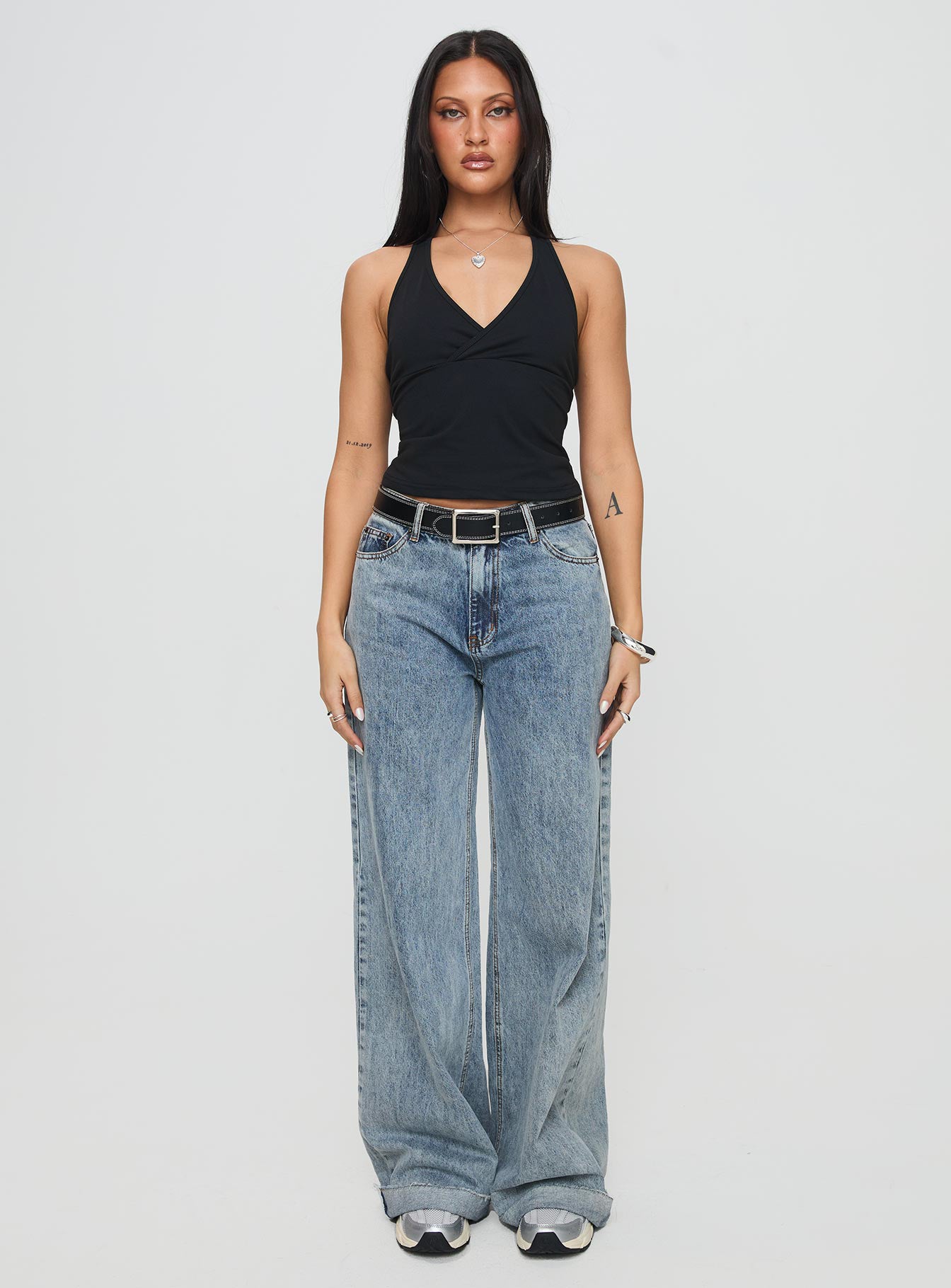 Stand By Halter Top Black、mySite、solidvoid