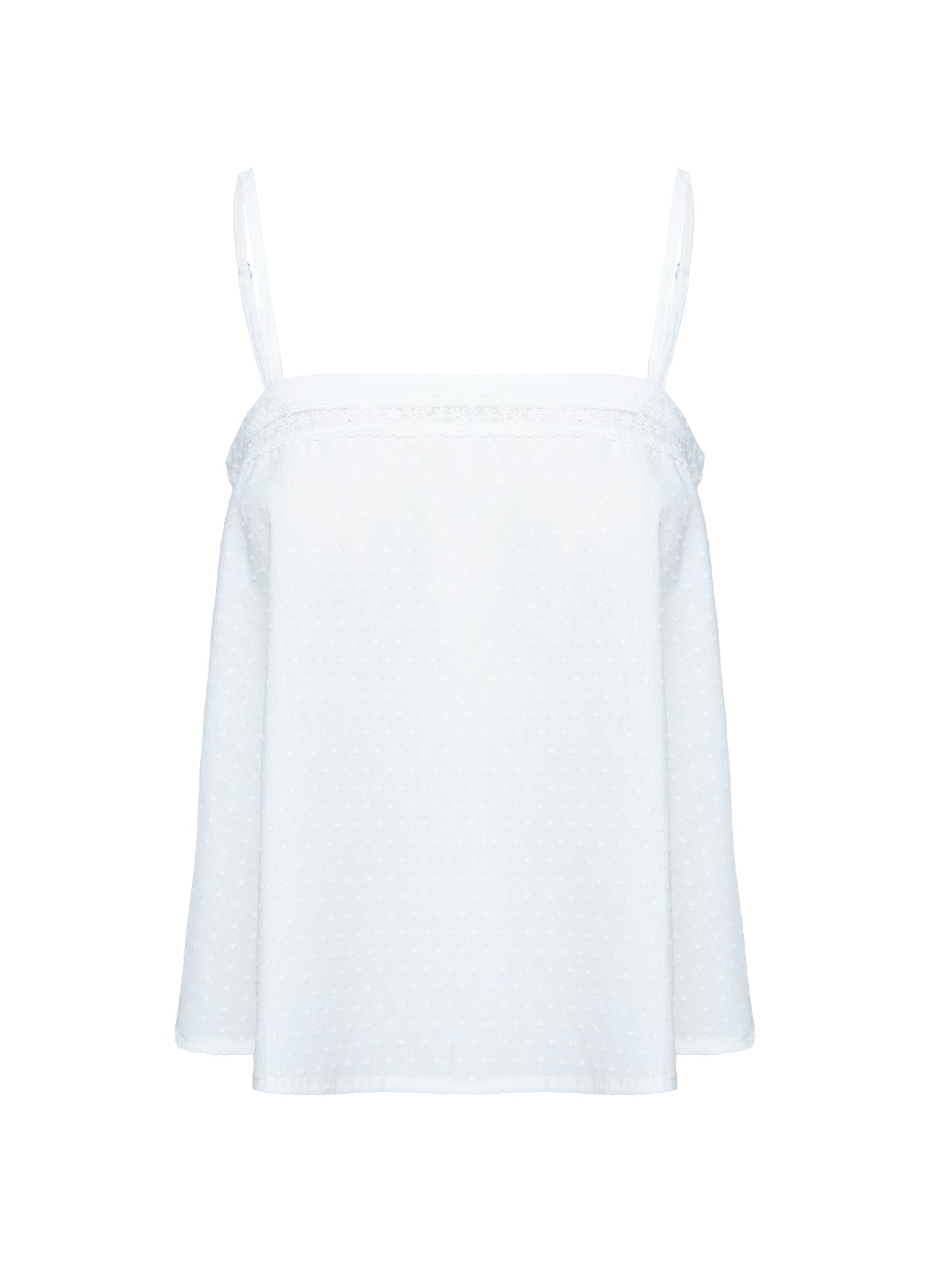 Invisible String Lace Sleep Top White、mySite、solidvoid