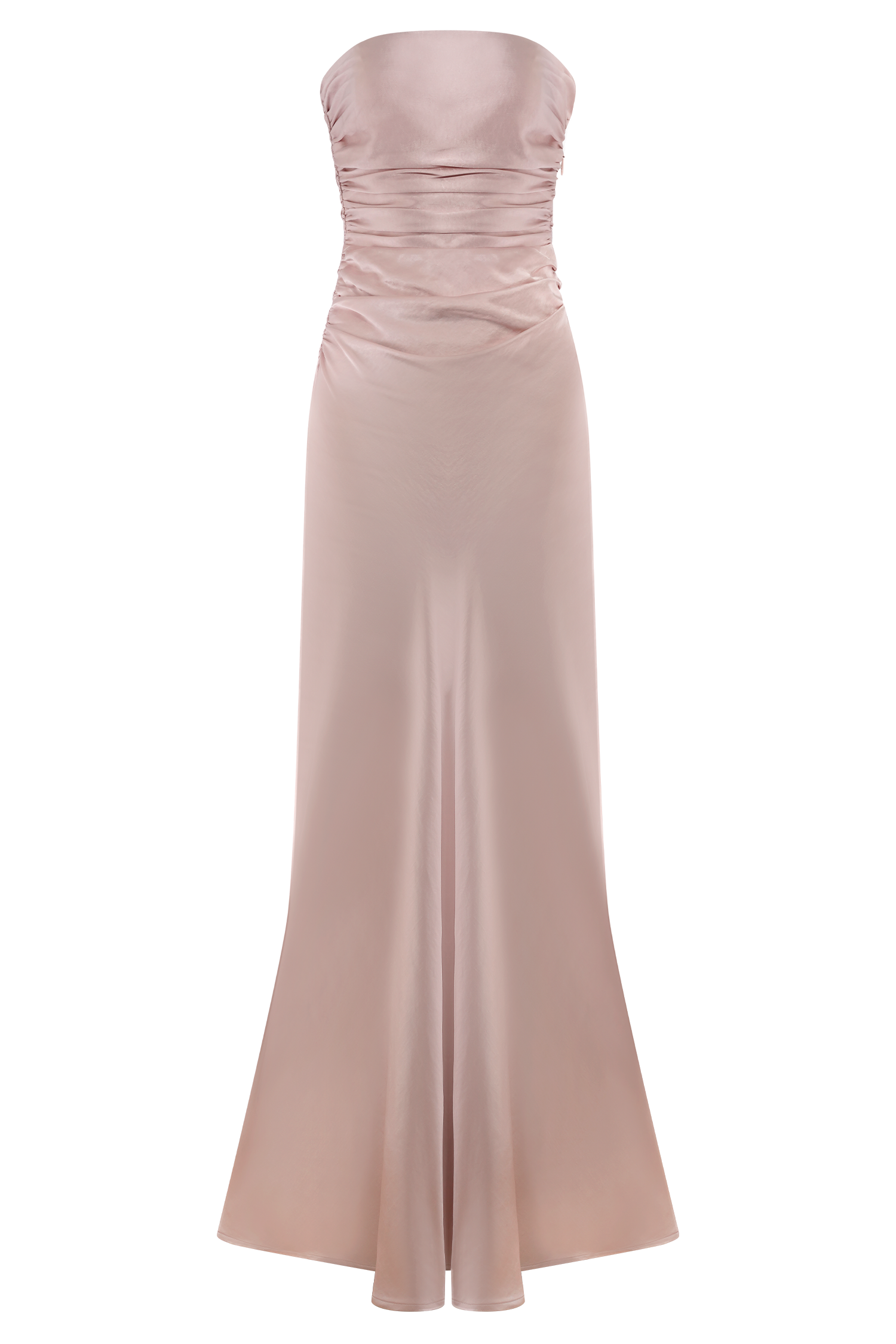 Cedar Strapless Satin Maxi Dress - Soft Pink、mySite、solidvoid