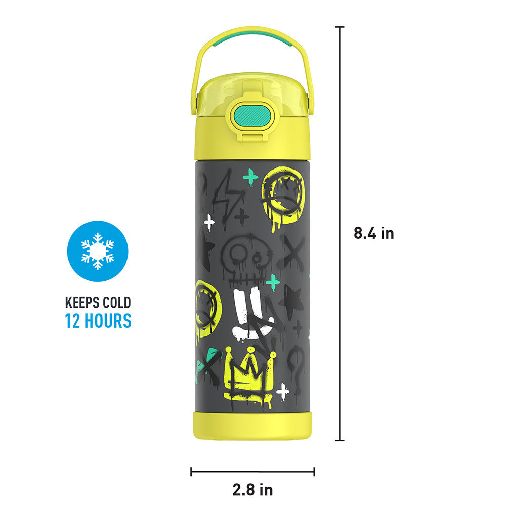 16oz FUNTAINER® WATER BOTTLE WITH LOCKING LID、mySite、noshort