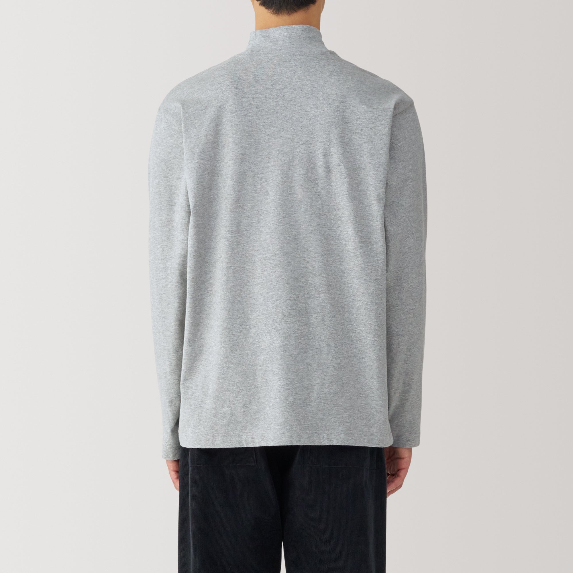  Men's Brushed High Neck Long Sleeve T-Shirt、mySite、sugarbowlscore