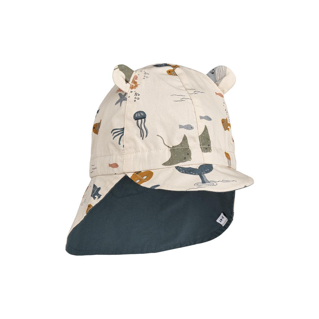  Liewood Gorm Reversible Sun Hat With Ears - Sea Creature - Sandy、mySite、merchandisen